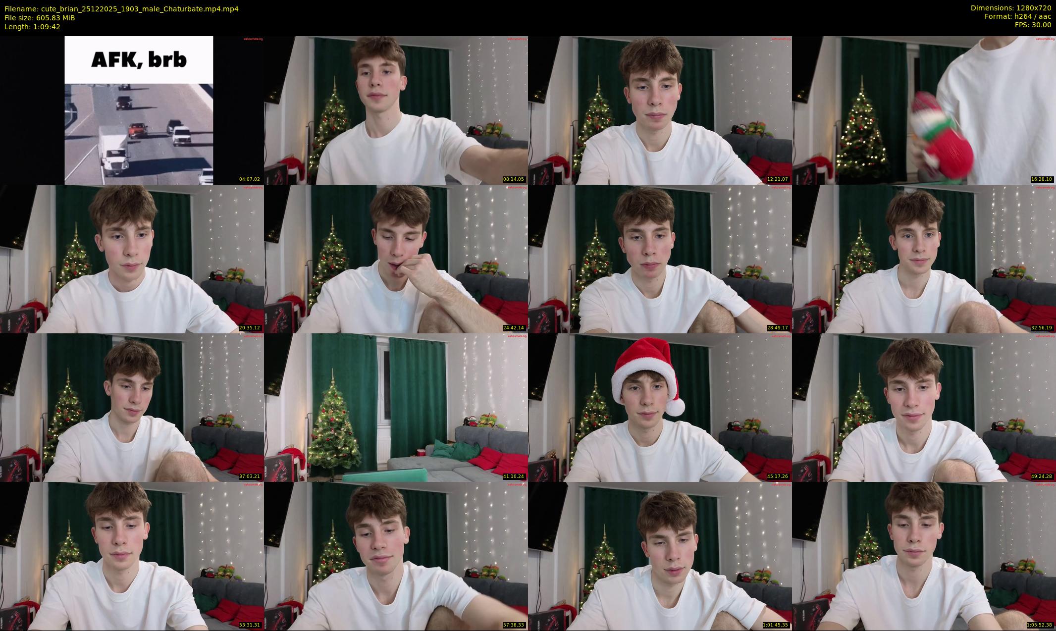 cute_brian — 70 minute Chaturbate male cam show recording, 720p, Dec 25, 2025