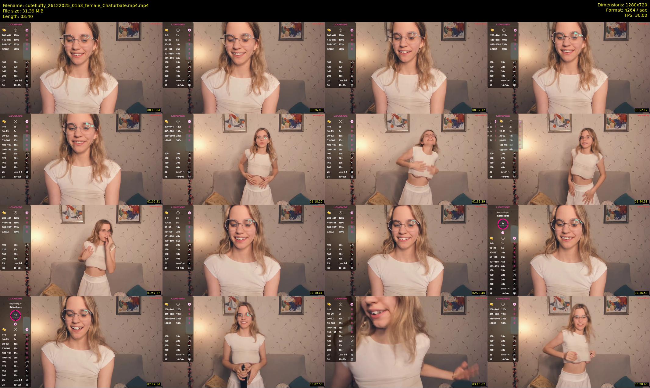 cutefluffy — 4 minute Chaturbate female cam show recording, 720p, Dec 26, 2025