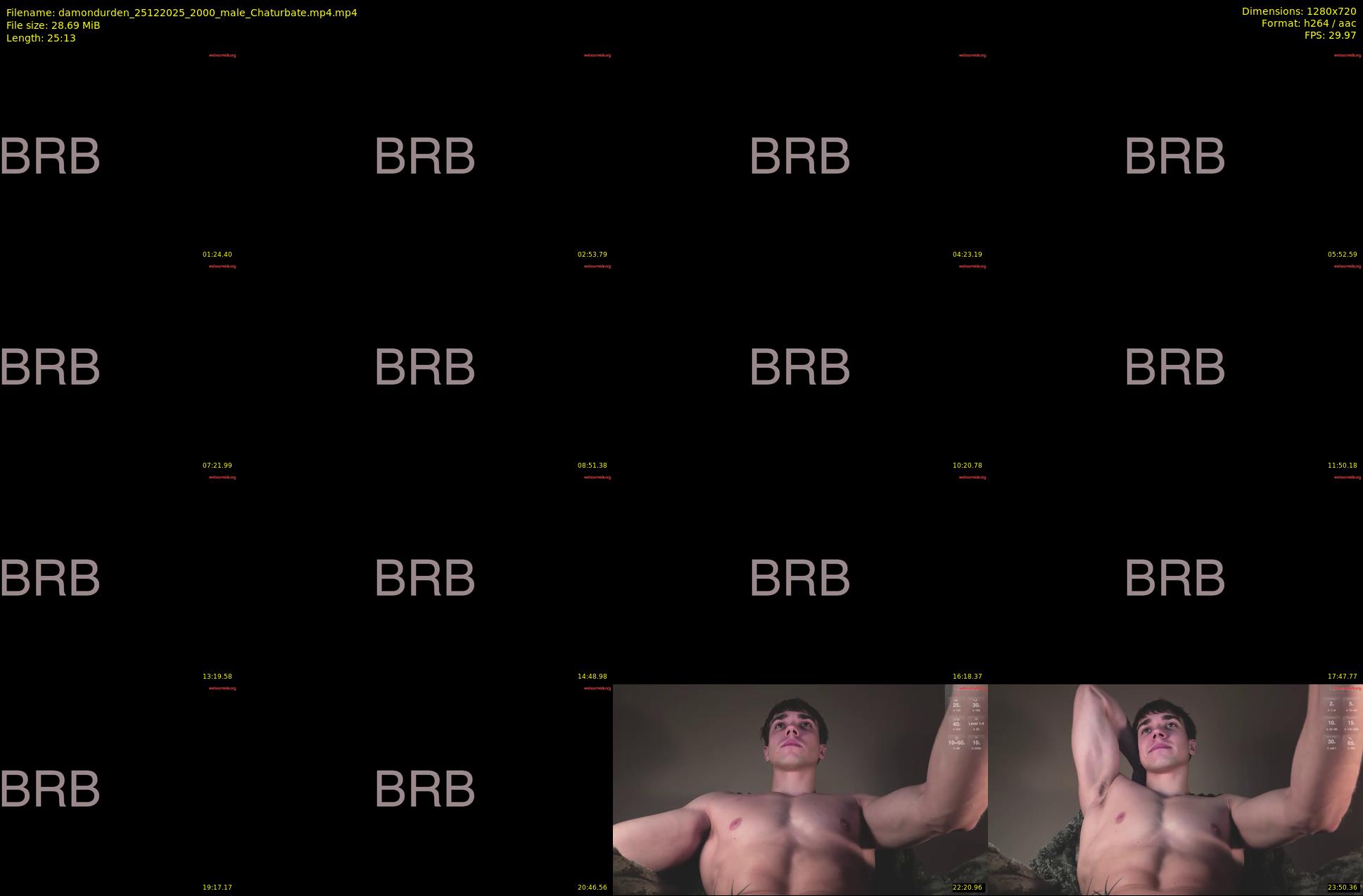 damondurden — 26 minute Chaturbate male cam show recording, 720p, Dec 25, 2025