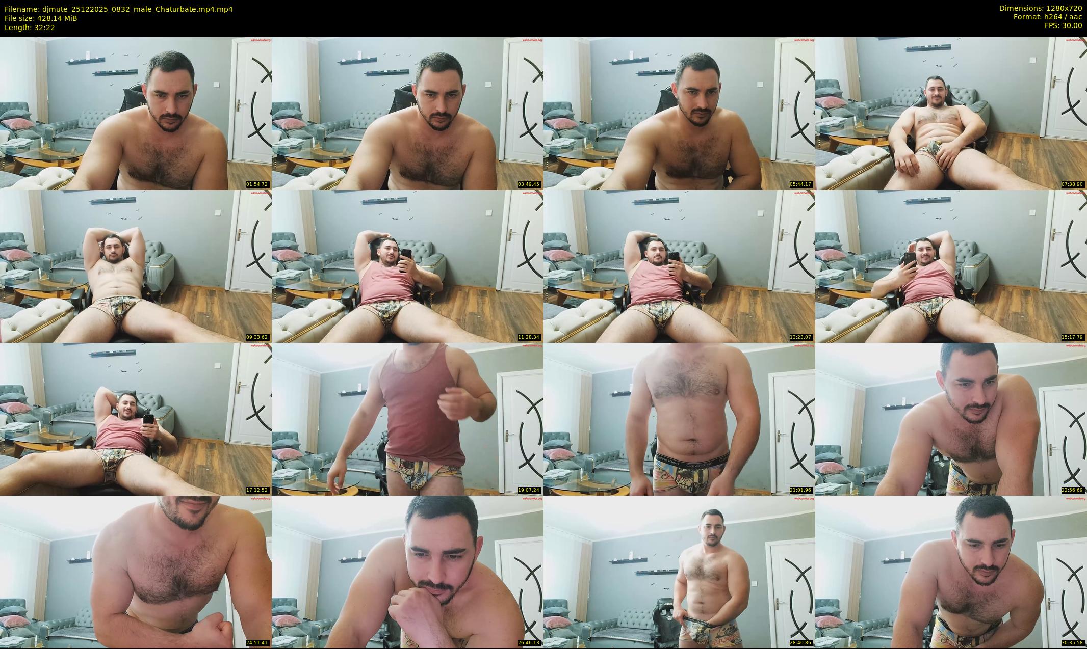 djmute — 33 minute Chaturbate male cam show recording, 720p, Dec 25, 2025