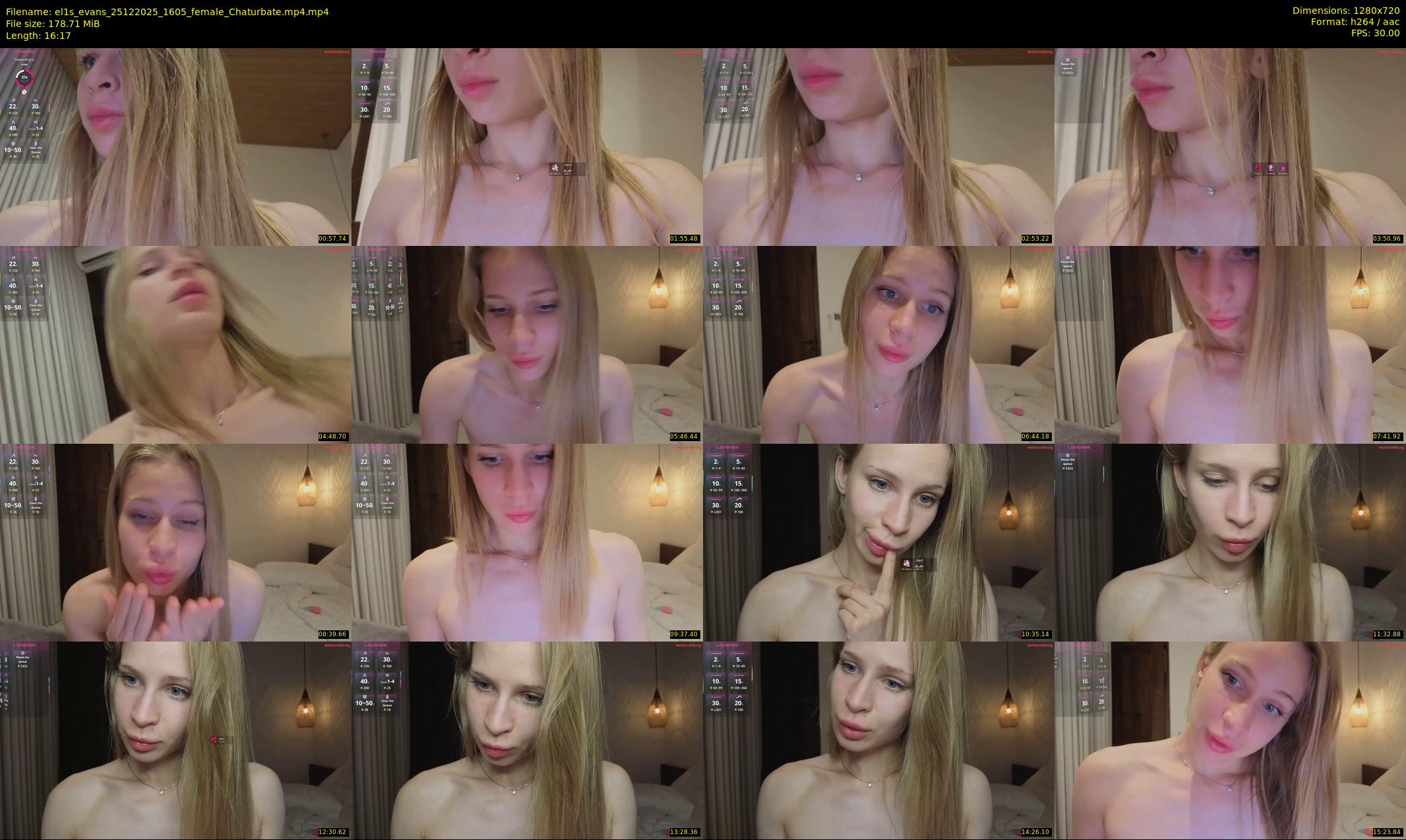el1s_evans — 17 minute Chaturbate female cam show recording, 720p, Dec 25, 2025