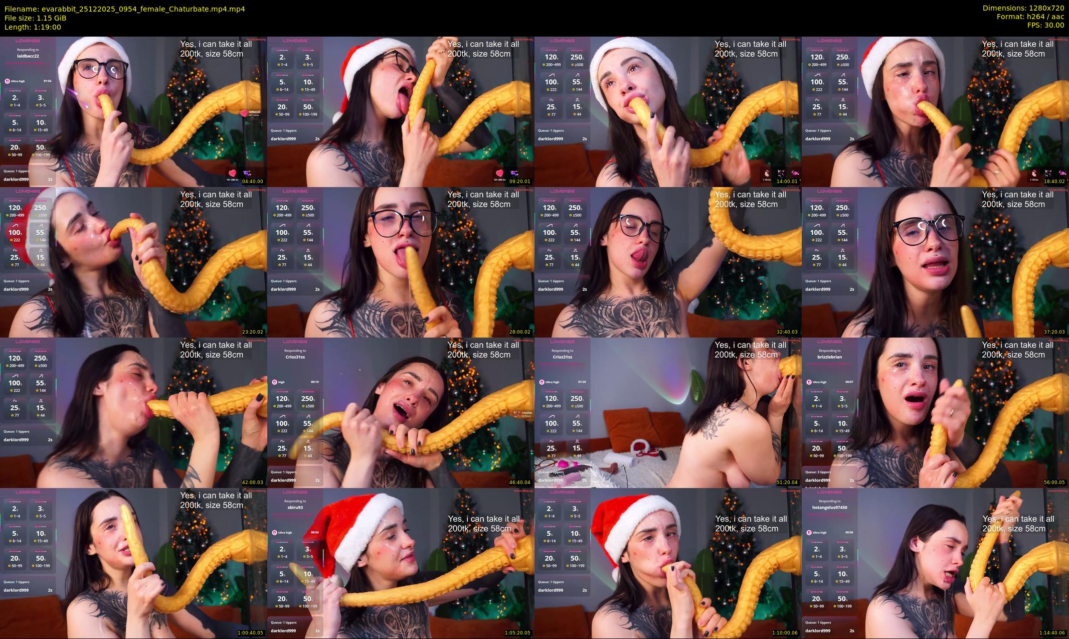 evarabbit — 79 minute Chaturbate female cam show recording, 720p, Dec 25, 2025