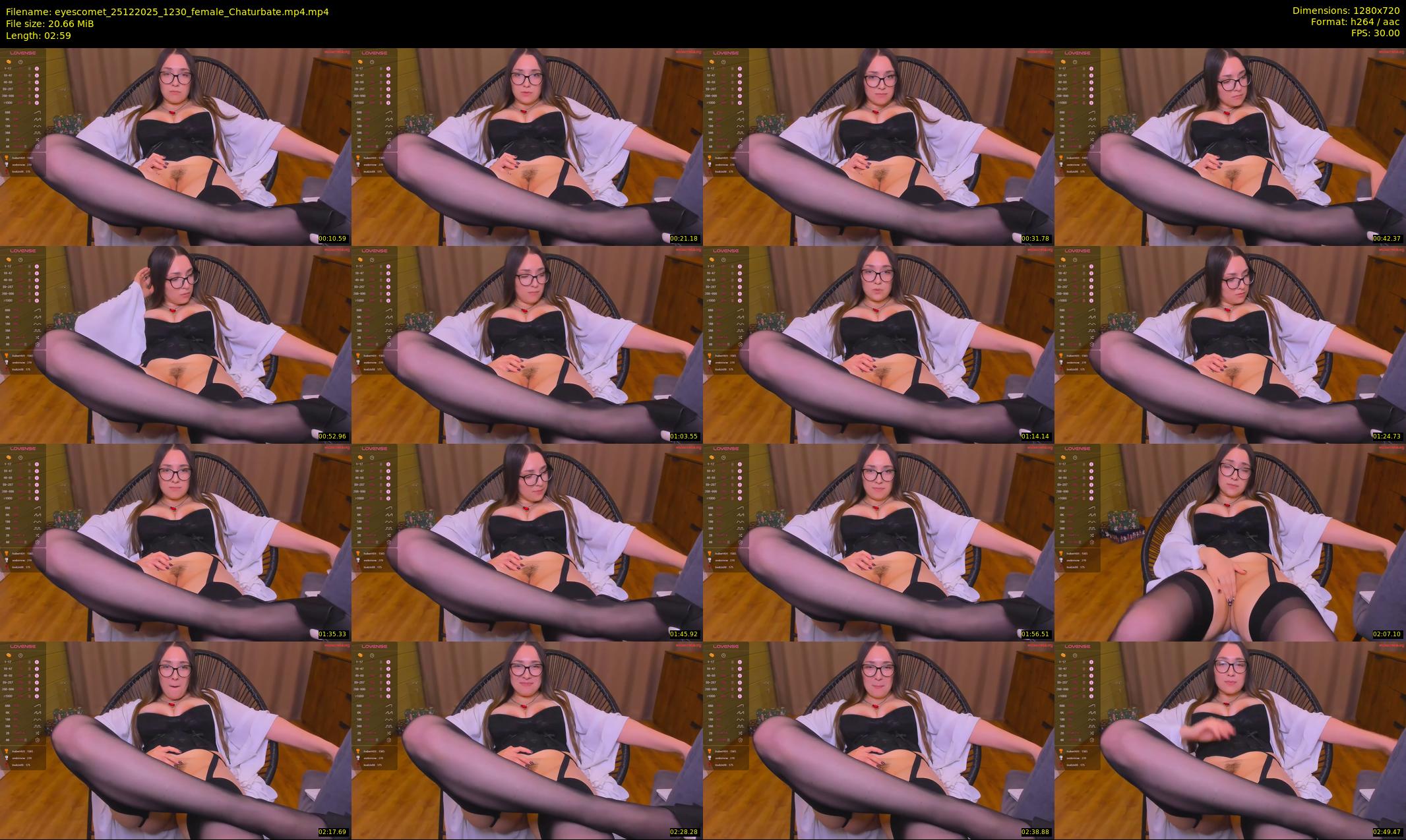 eyescomet — 3 minute Chaturbate female cam show recording, 720p, Dec 25, 2025
