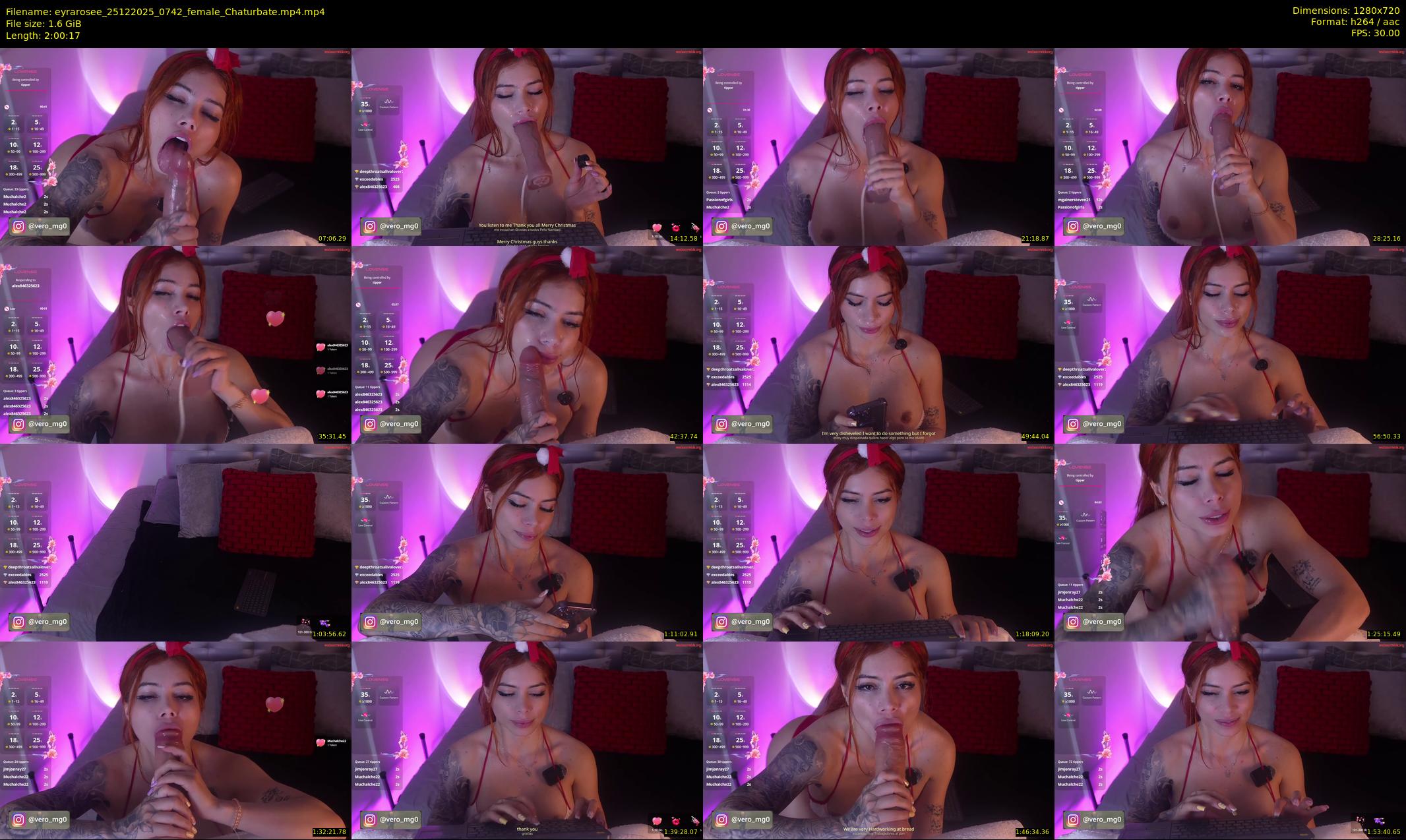 eyrarosee — 121 minute Chaturbate female cam show recording, 720p, Dec 25, 2025