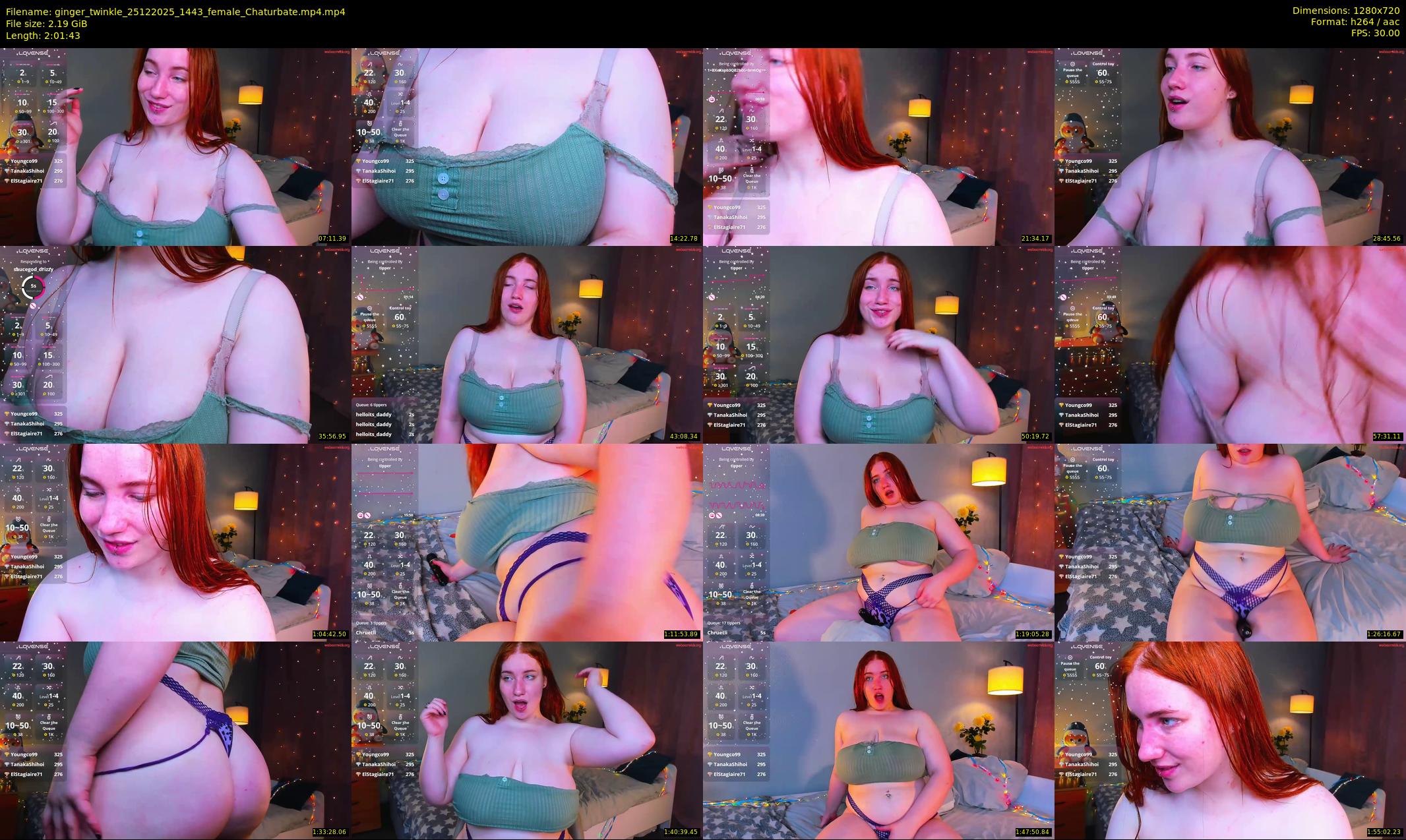 ginger_twinkle — 122 minute Chaturbate female cam show recording, 720p, Dec 25, 2025