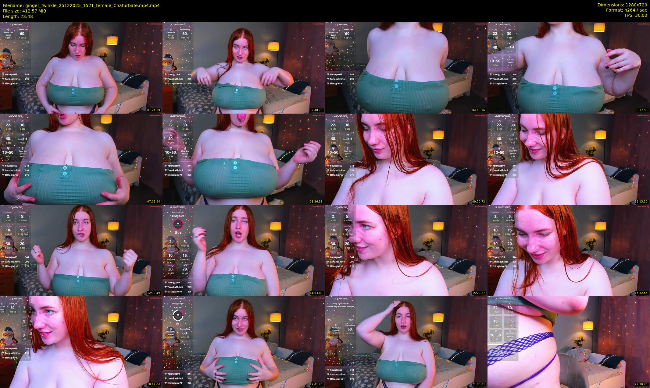 ginger_twinkle — 24 minute Chaturbate female cam show recording, 720p, Dec 25, 2025