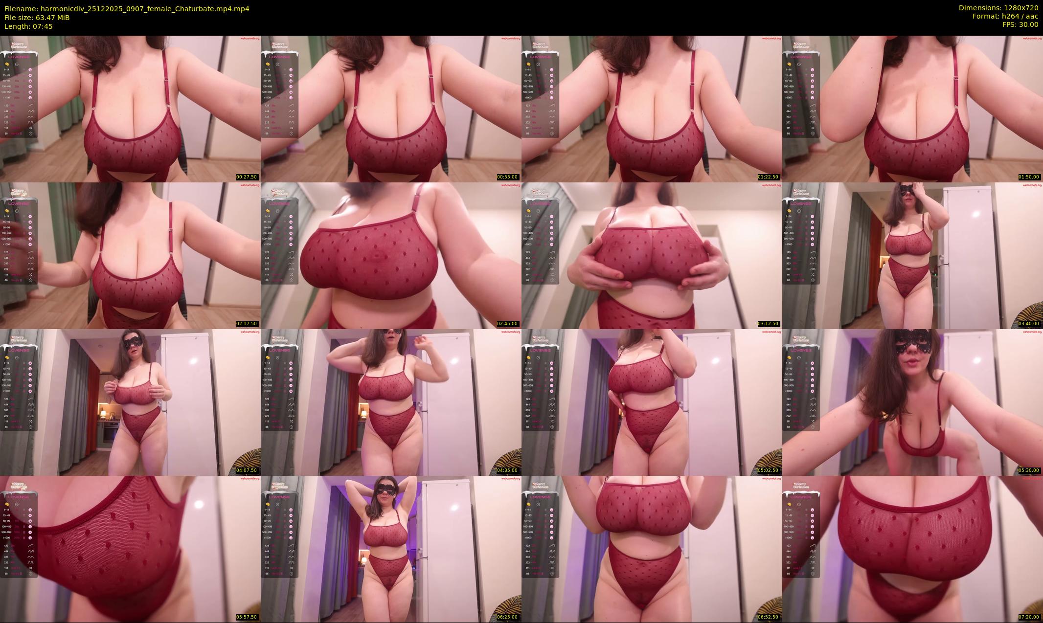 harmonicdiv — 8 minute Chaturbate female cam show recording, 720p, Dec 25, 2025