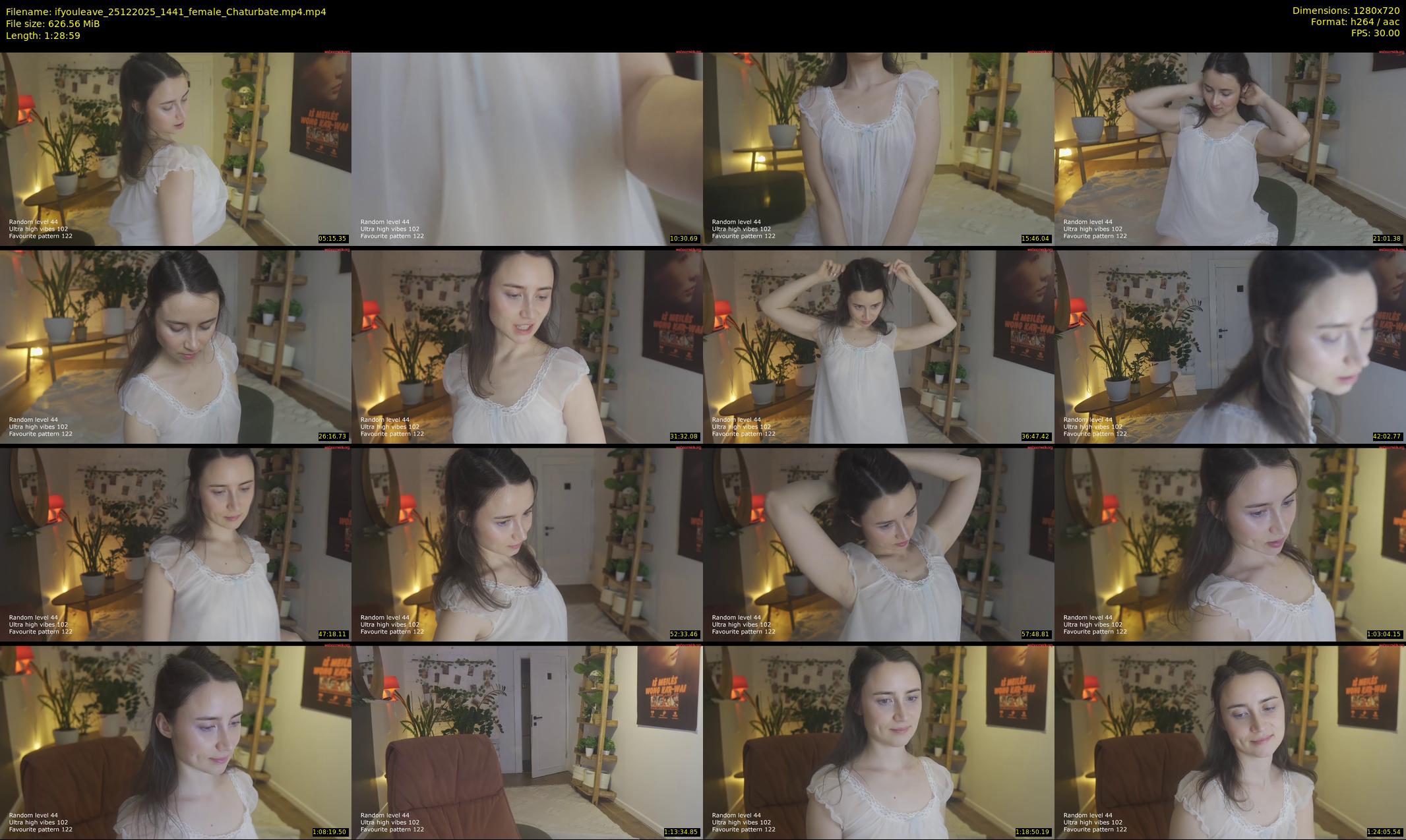 ifyouleave — 89 minute Chaturbate female cam show recording, 720p, Dec 25, 2025