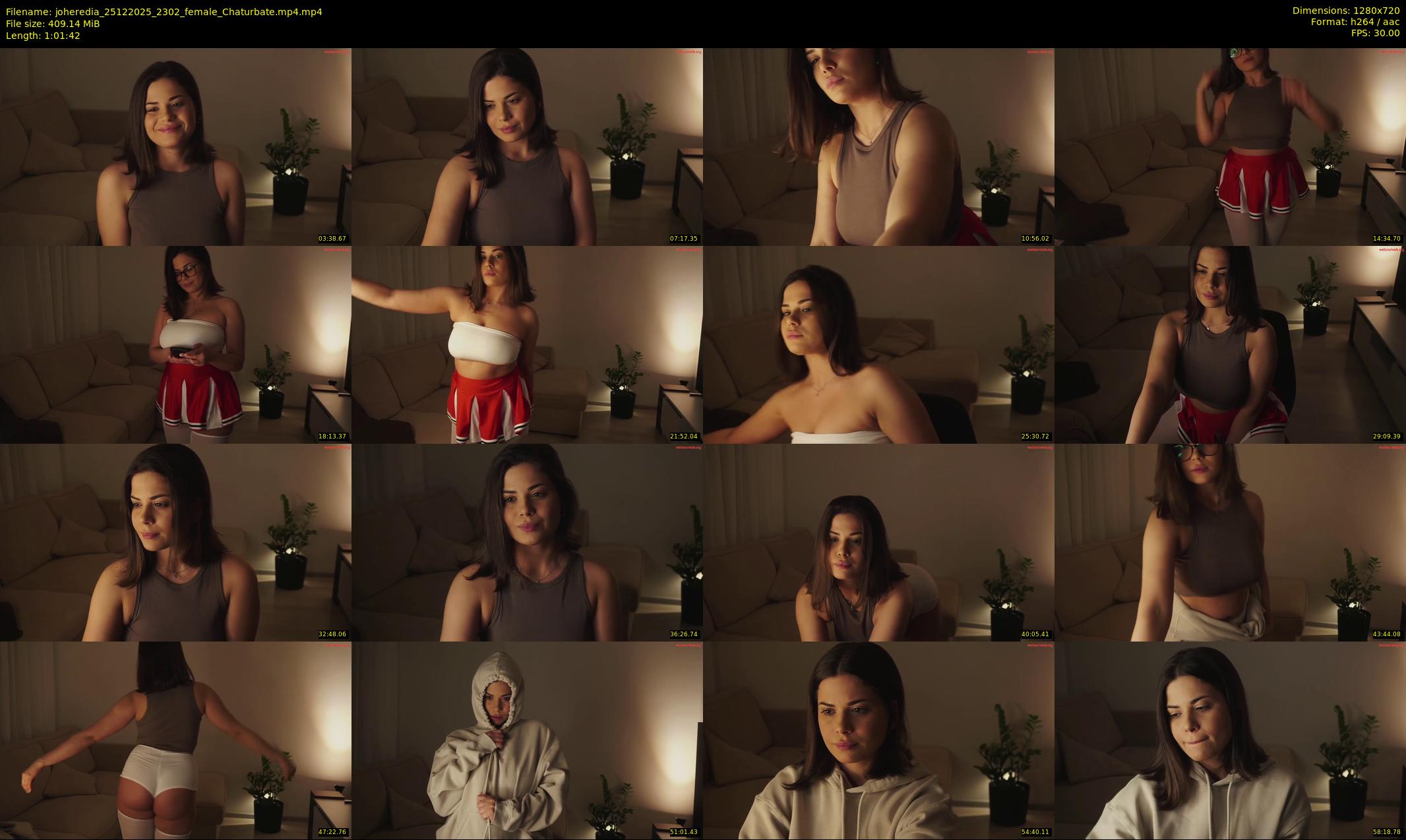 joheredia — 62 minute Chaturbate female cam show recording, 720p, Dec 25, 2025