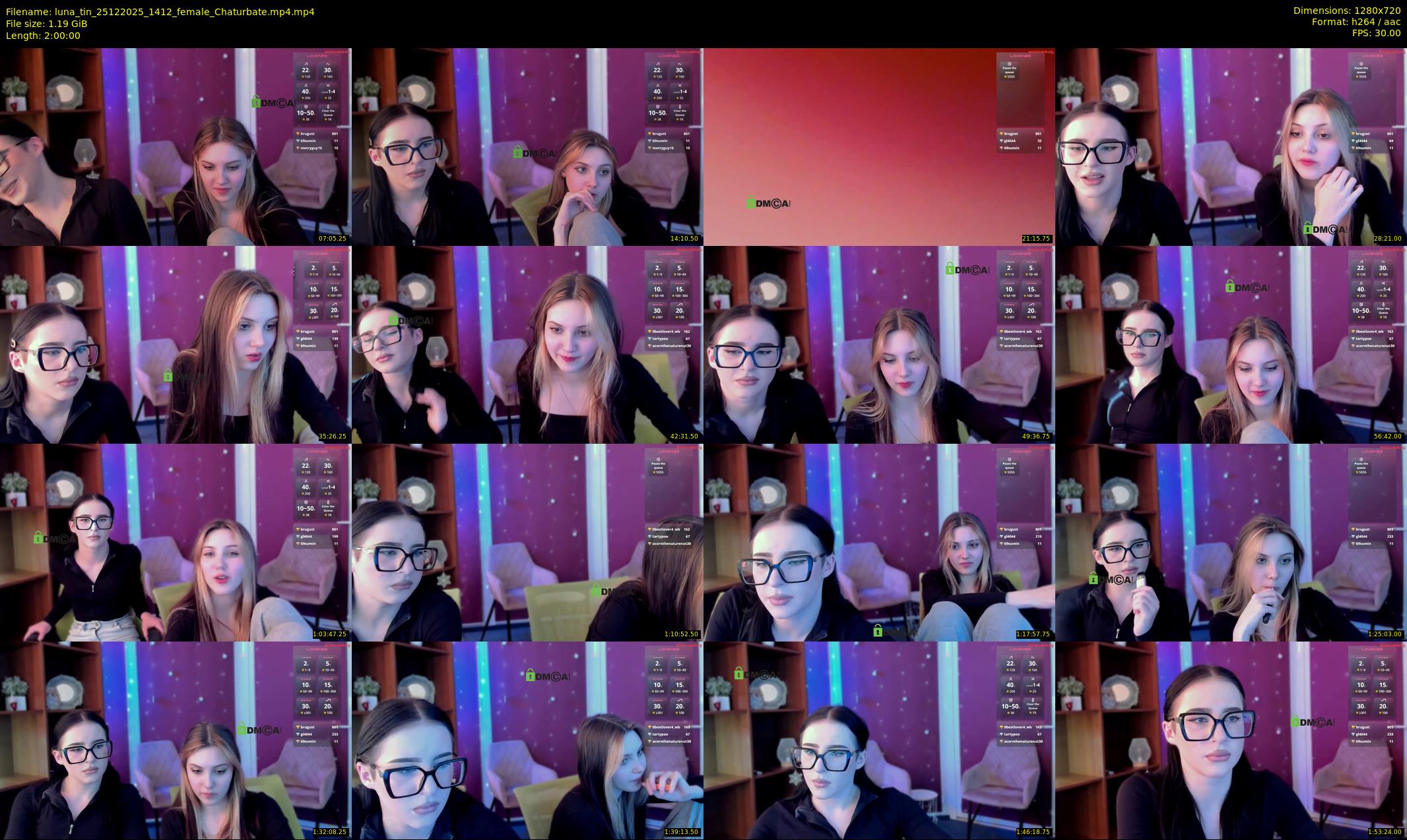 luna_tin — 120 minute Chaturbate couple cam show recording, 720p, Dec 25, 2025