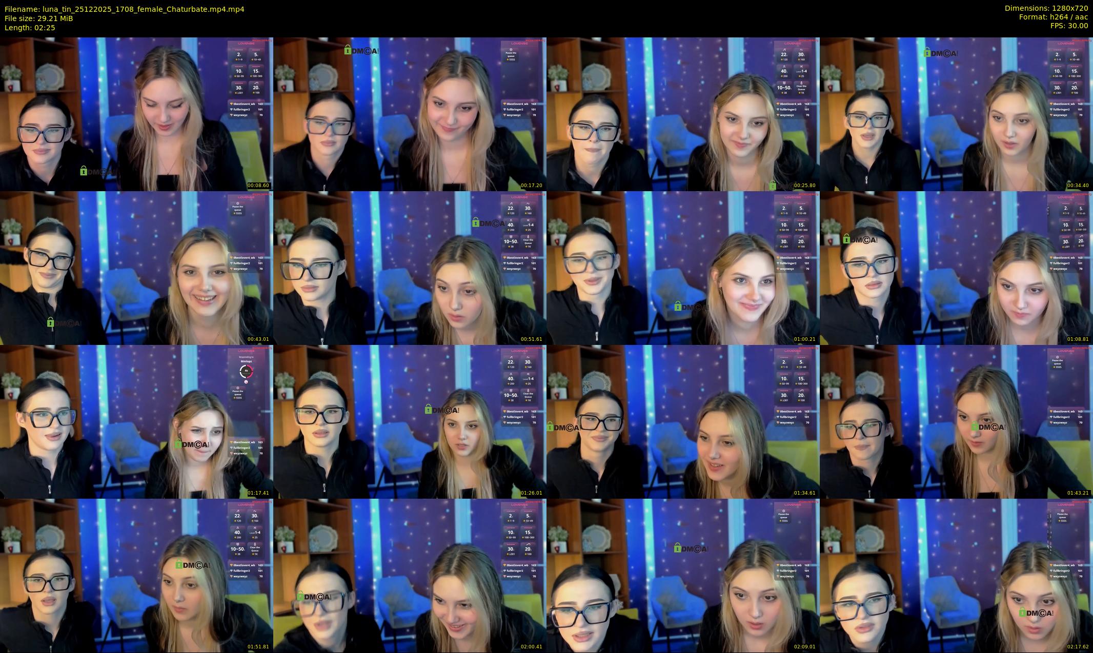luna_tin — 3 minute Chaturbate couple cam show recording, 720p, Dec 25, 2025