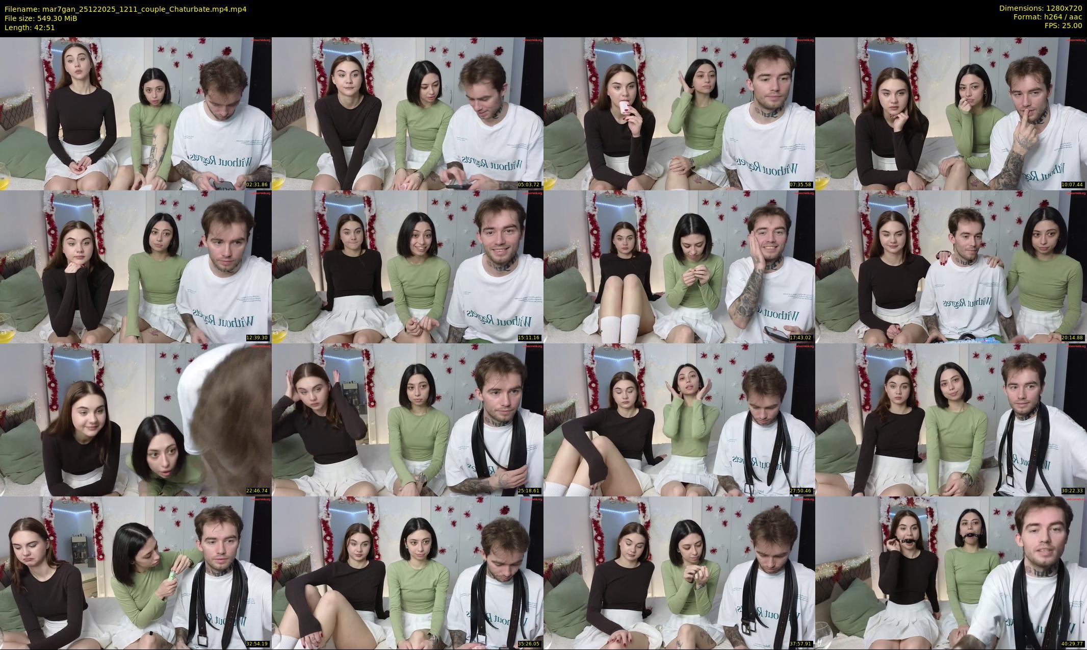 mar7gan — 43 minute Chaturbate couple cam show recording, 720p, Dec 25, 2025