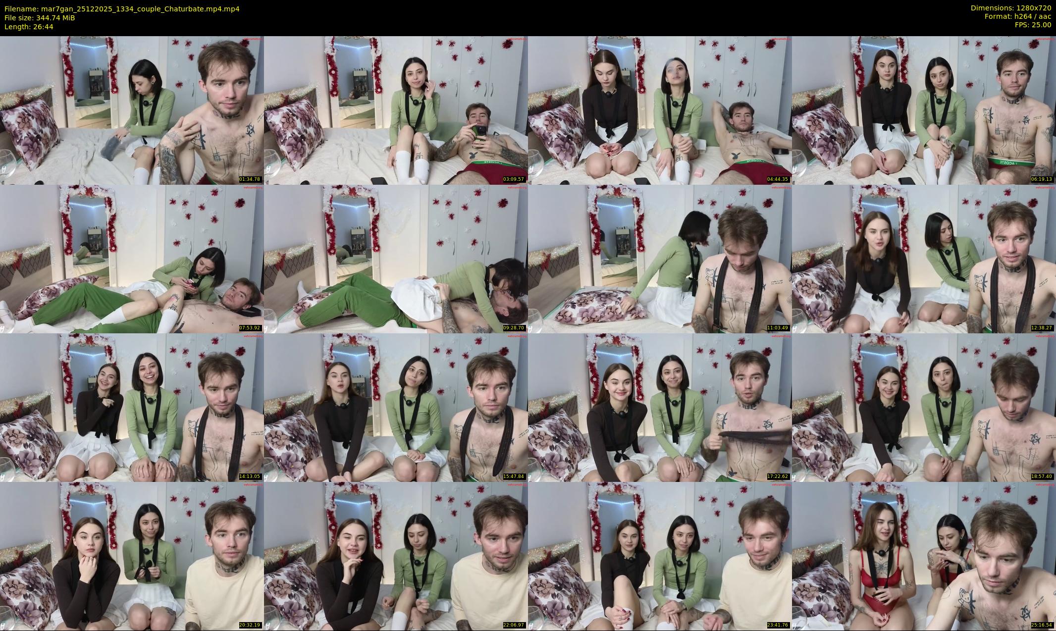 mar7gan — 27 minute Chaturbate couple cam show recording, 720p, Dec 25, 2025