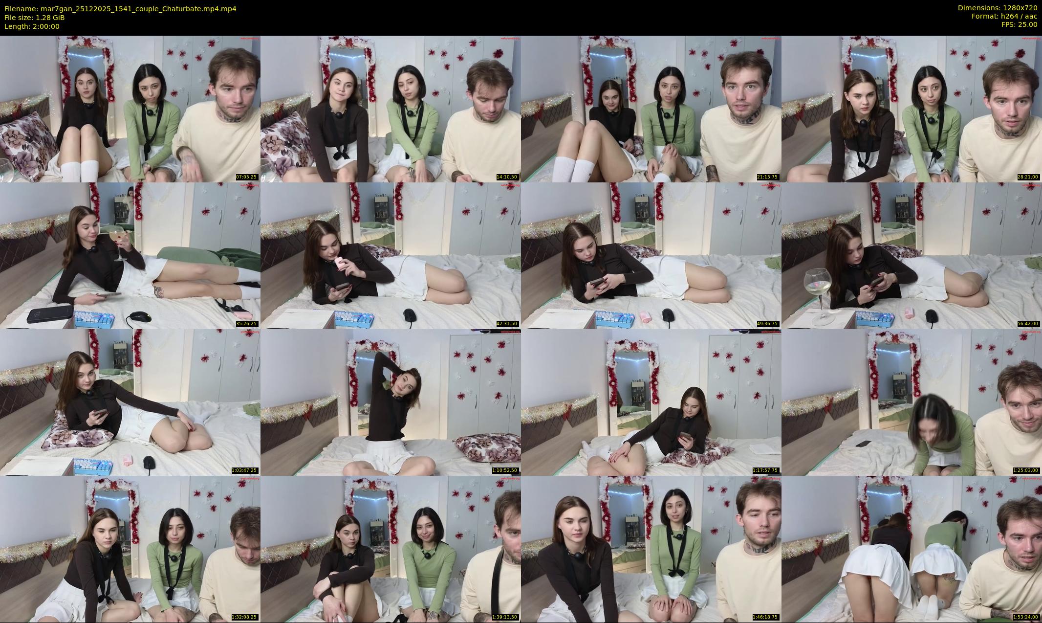 mar7gan — 120 minute Chaturbate couple cam show recording, 720p, Dec 25, 2025