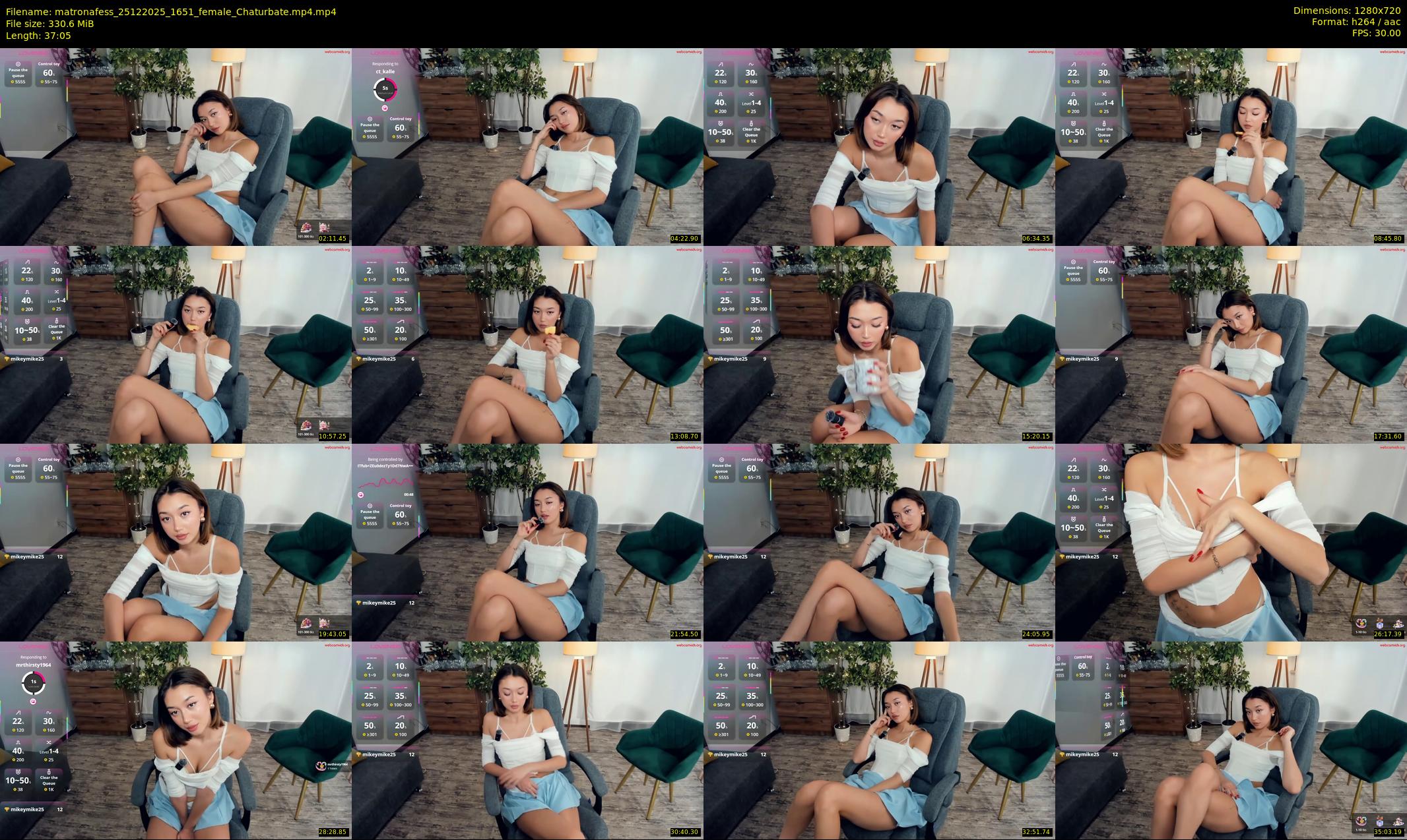 matronafess — 38 minute Chaturbate female cam show recording, 720p, Dec 25, 2025