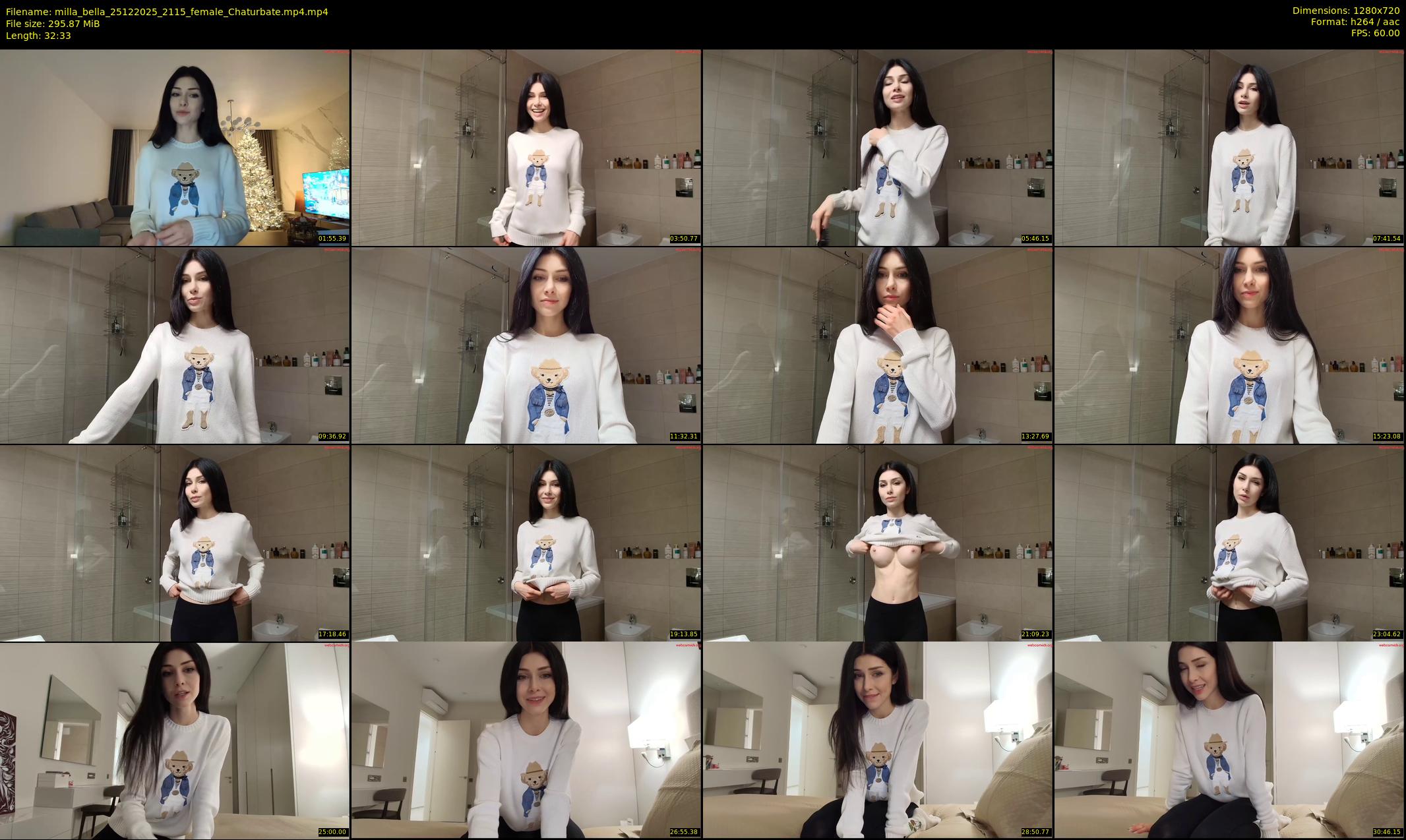 milla_bella — 33 minute Chaturbate female cam show recording, 720p, Dec 25, 2025
