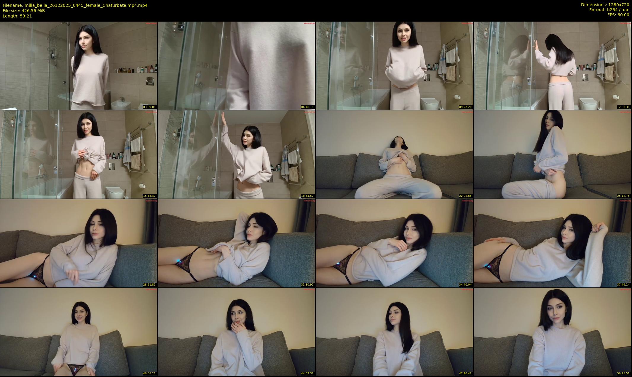 milla_bella — 54 minute Chaturbate female cam show recording, 720p, Dec 26, 2025