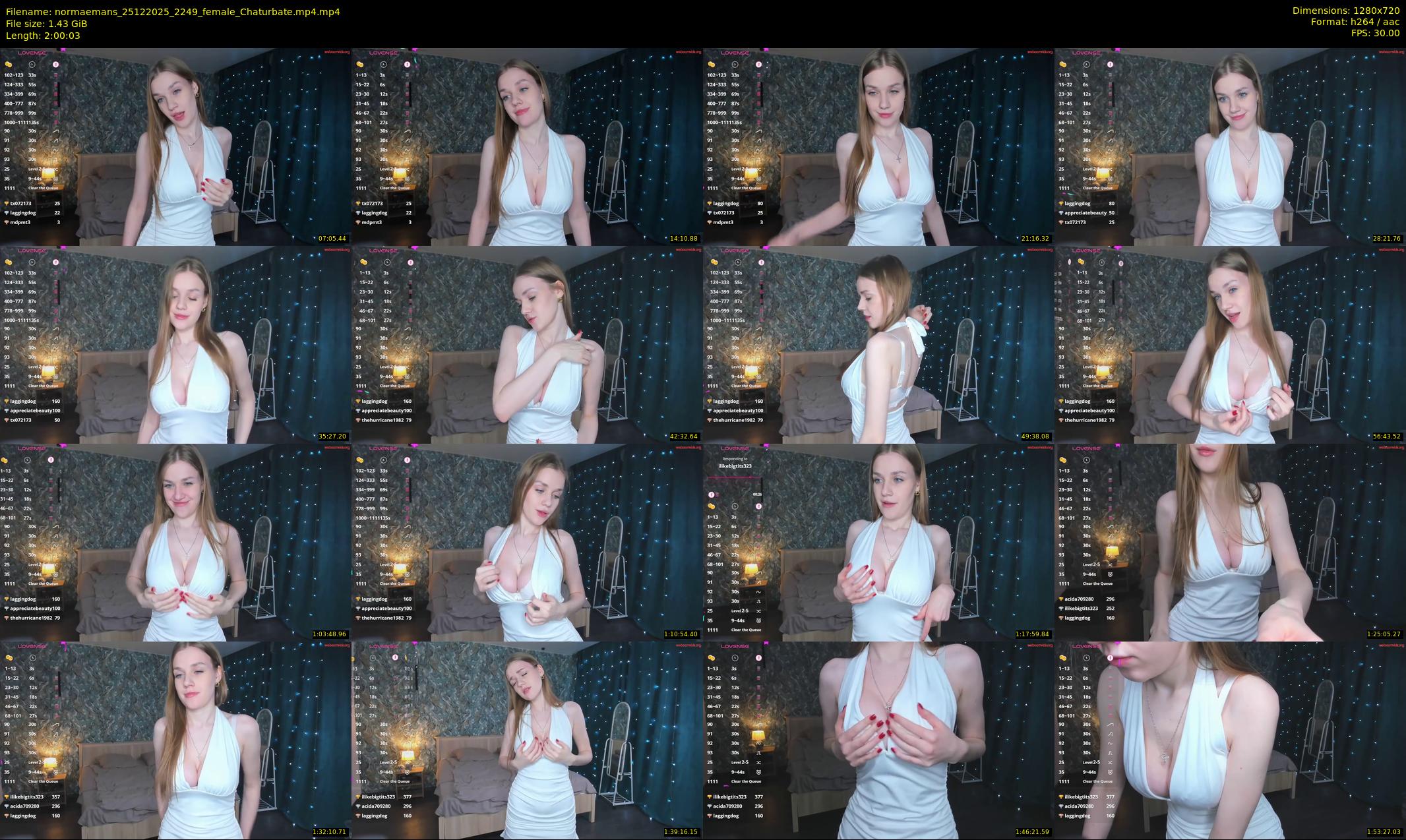 normaemans — 121 minute Chaturbate female cam show recording, 720p, Dec 25, 2025