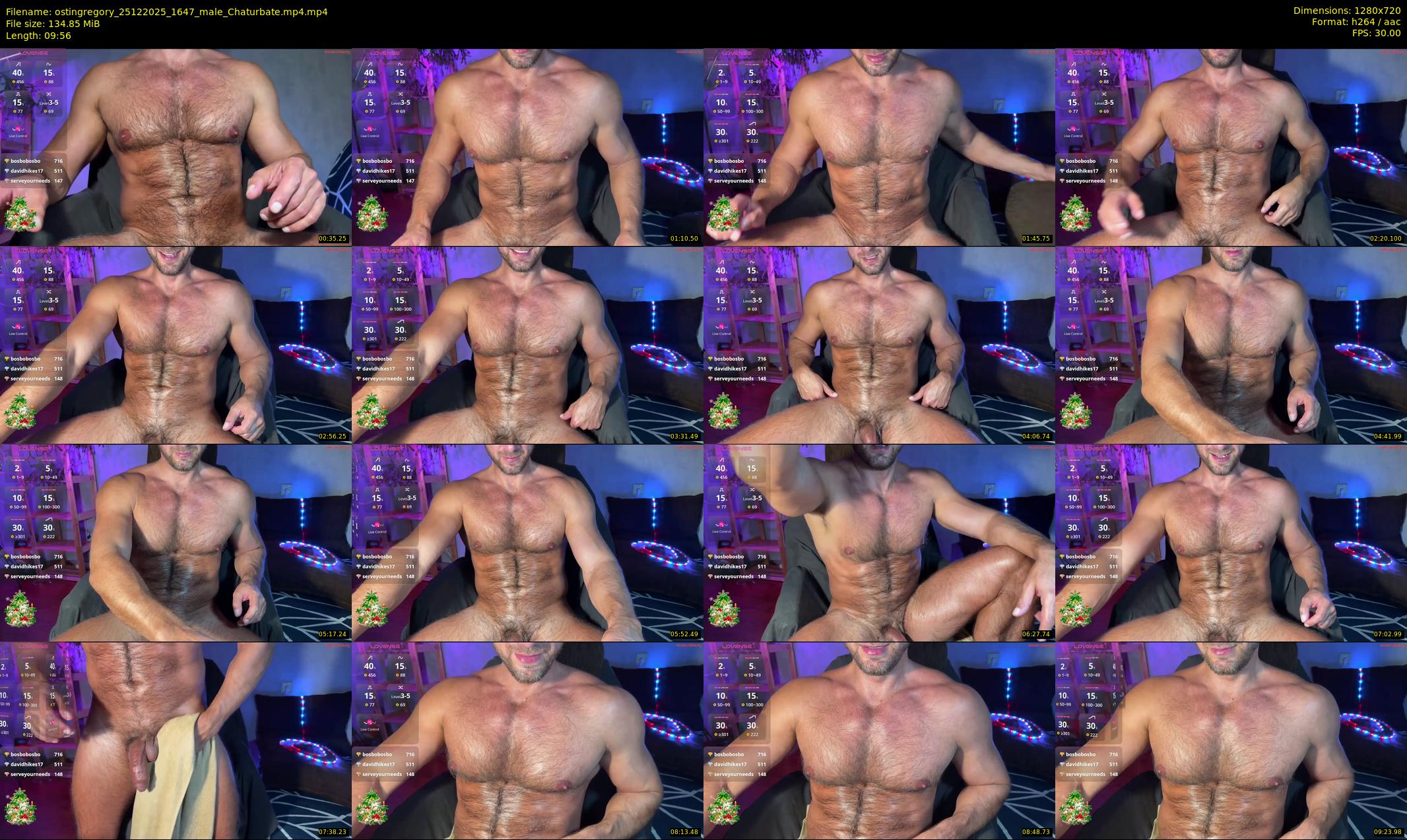 ostingregory — 10 minute Chaturbate male cam show recording, 720p, Dec 25, 2025