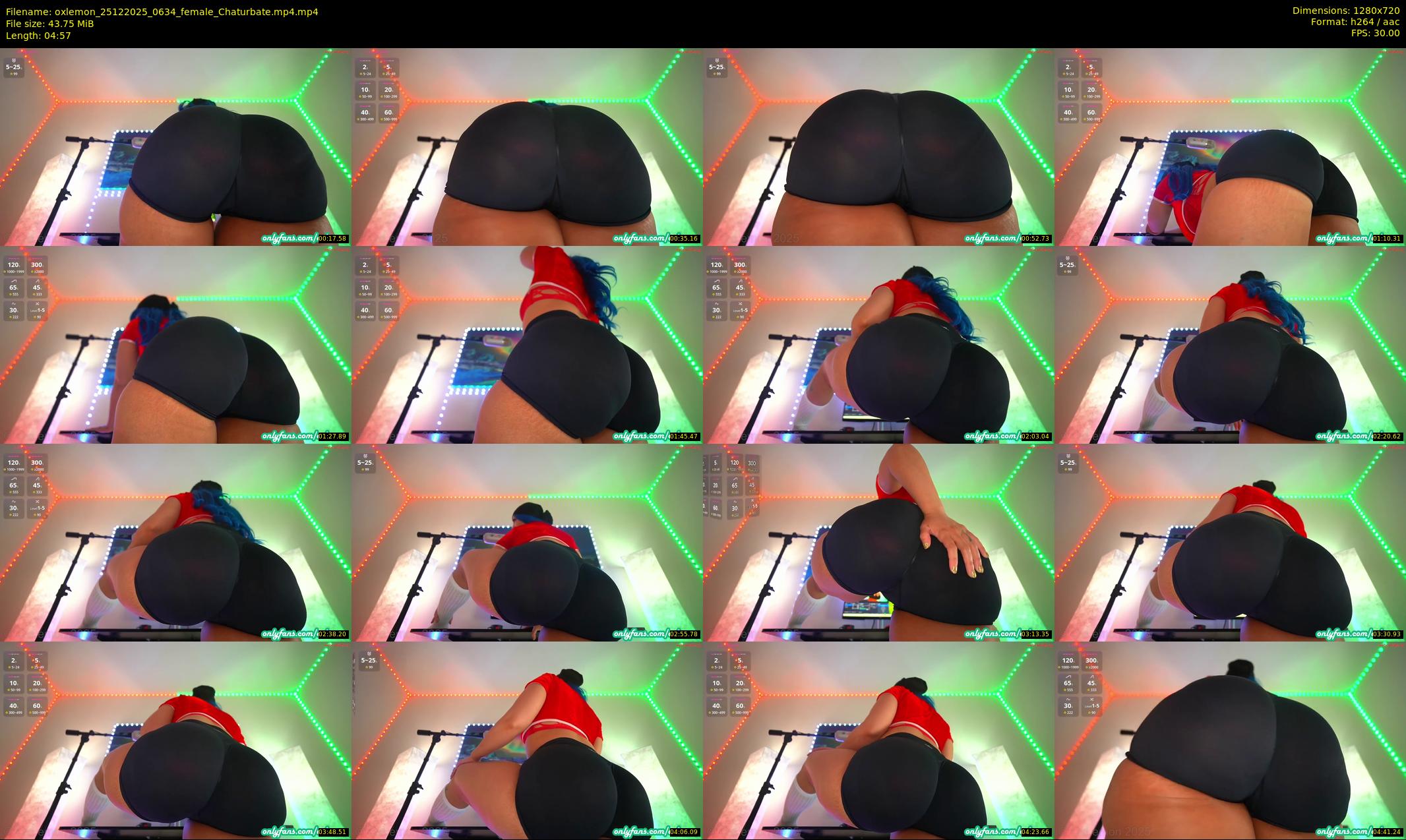 oxlemon — 5 minute Chaturbate female cam show recording, 720p, Dec 25, 2025