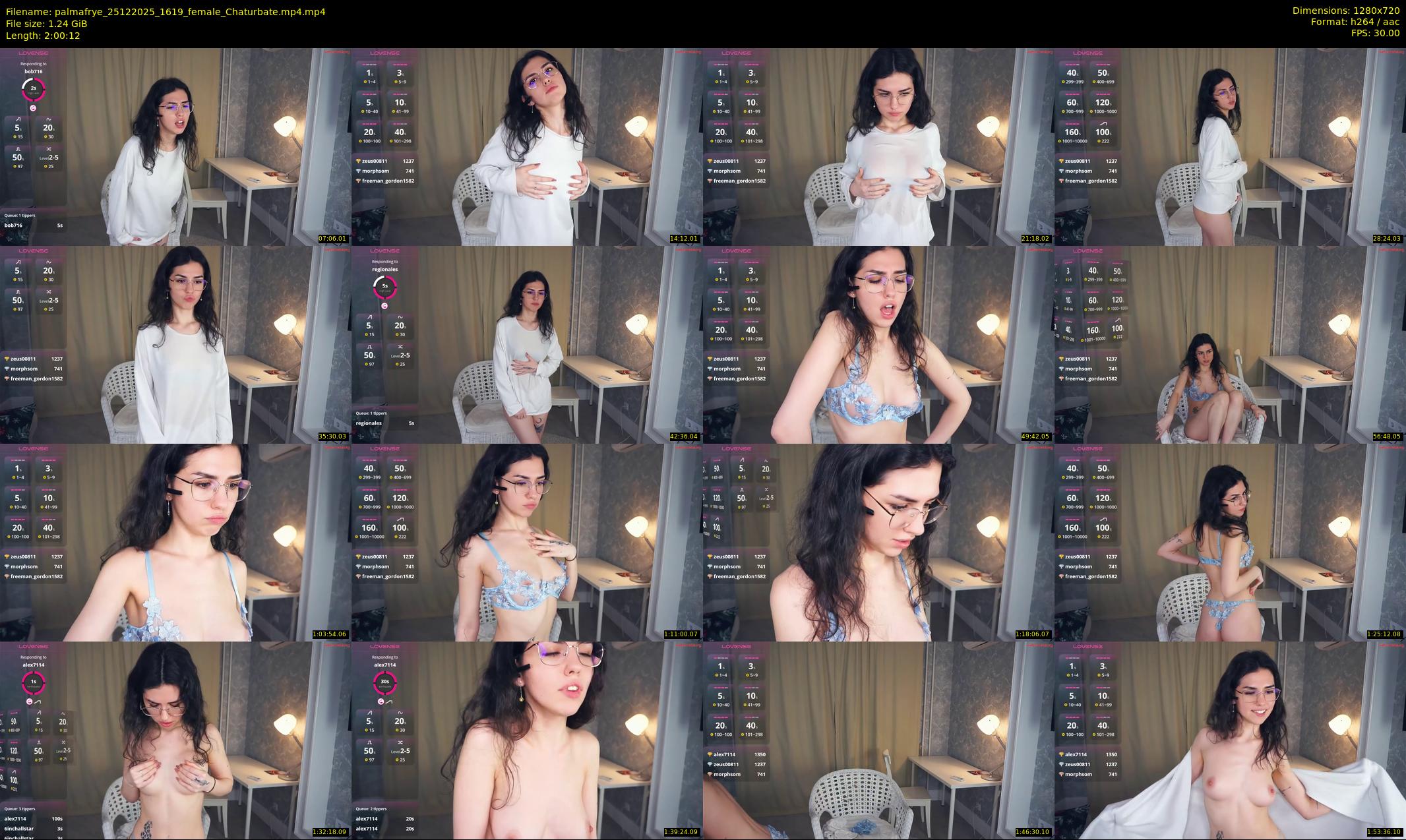palmafrye — 121 minute Chaturbate female cam show recording, 720p, Dec 25, 2025