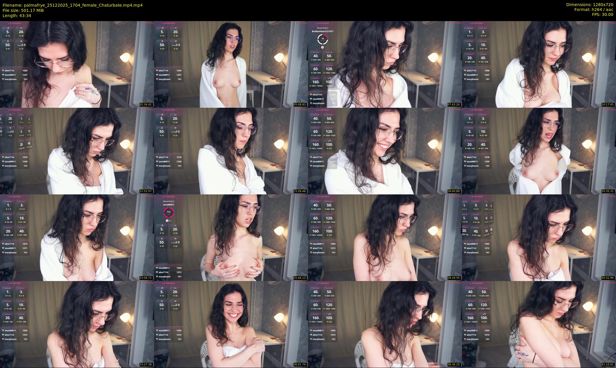 palmafrye — 44 minute Chaturbate female cam show recording, 720p, Dec 25, 2025