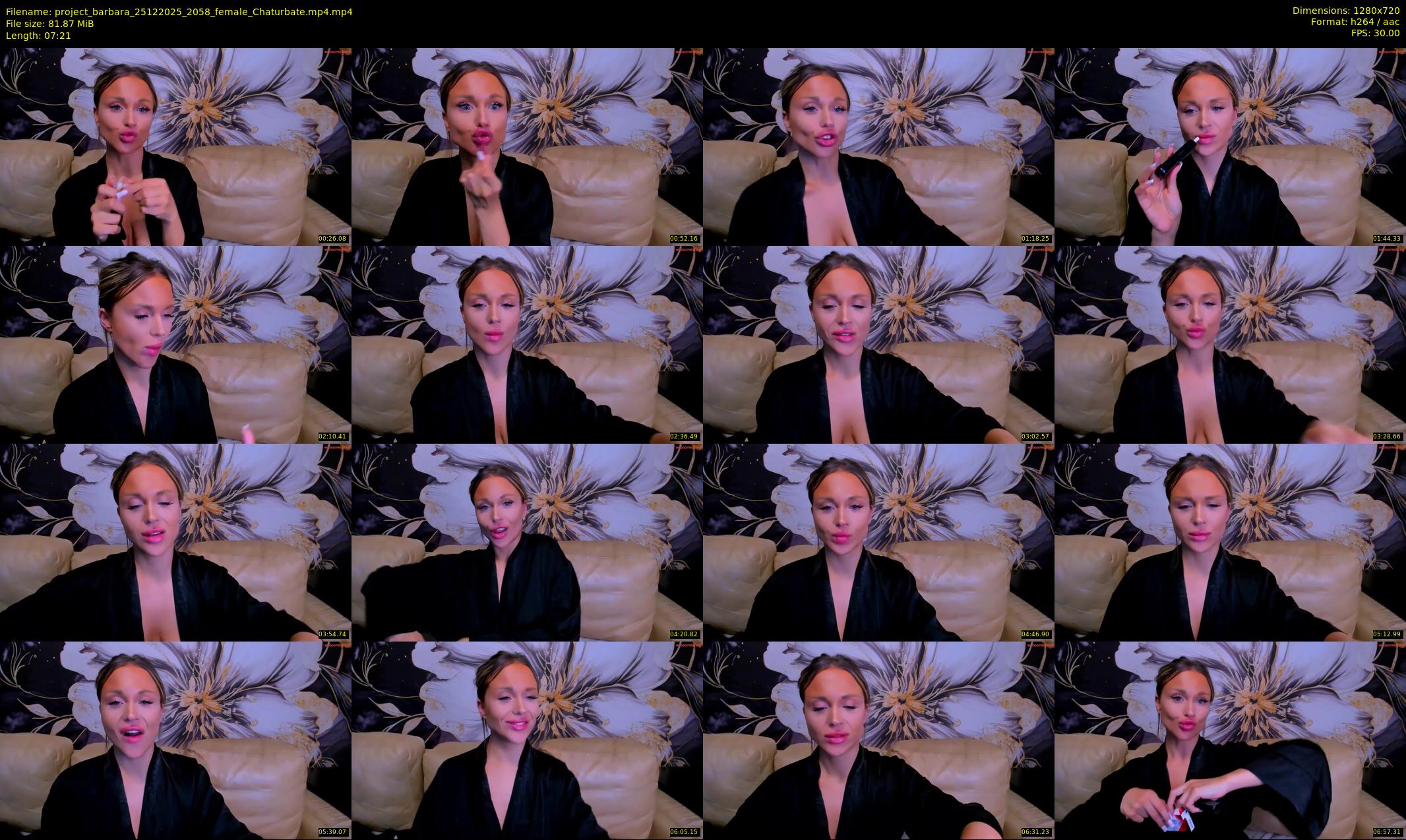 project_barbara — 8 minute Chaturbate female cam show recording, 720p, Dec 25, 2025
