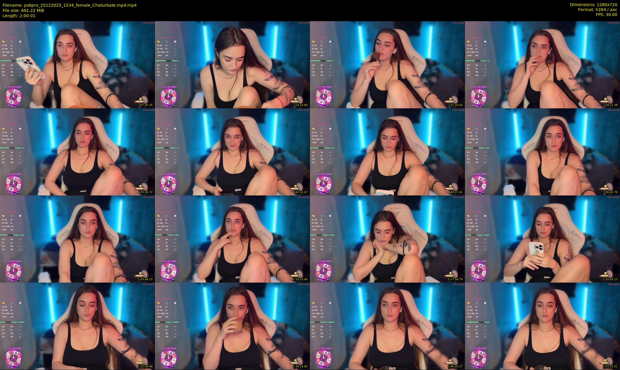 ps6pro — 121 minute Chaturbate female cam show recording, 720p, Dec 25, 2025