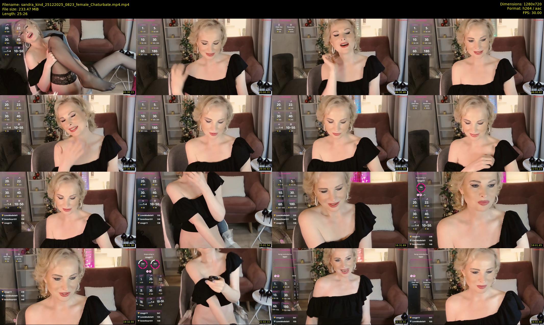 sandra_kind — 26 minute Chaturbate female cam show recording, 720p, Dec 25, 2025