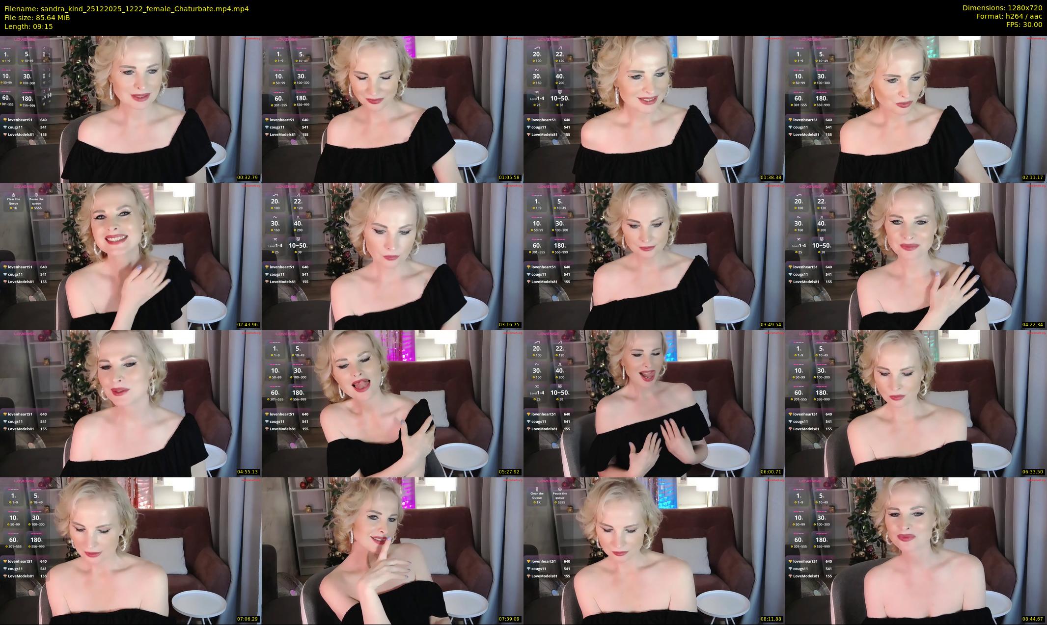 sandra_kind — 10 minute Chaturbate female cam show recording, 720p, Dec 25, 2025