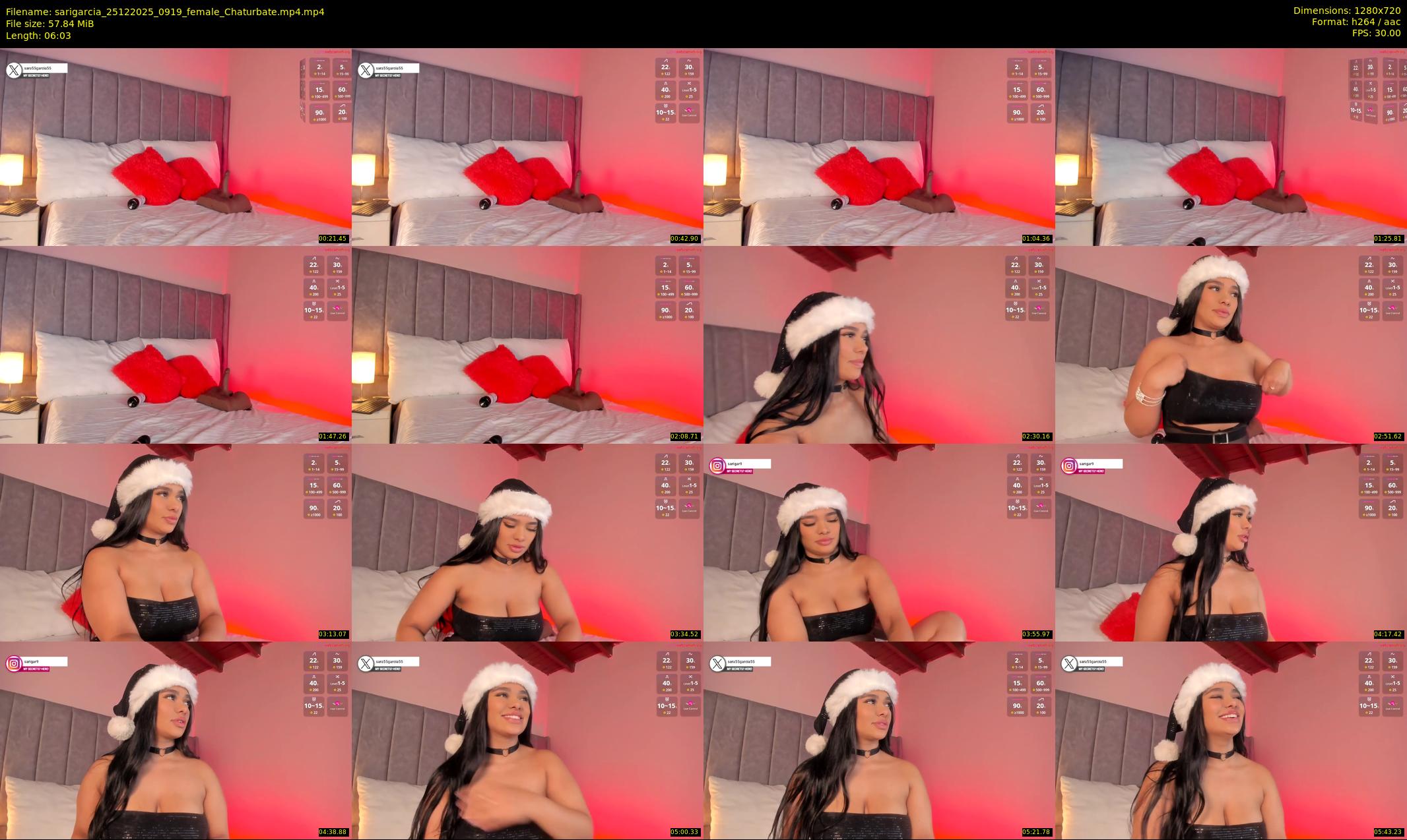 sarigarcia — 7 minute Chaturbate female cam show recording, 720p, Dec 25, 2025