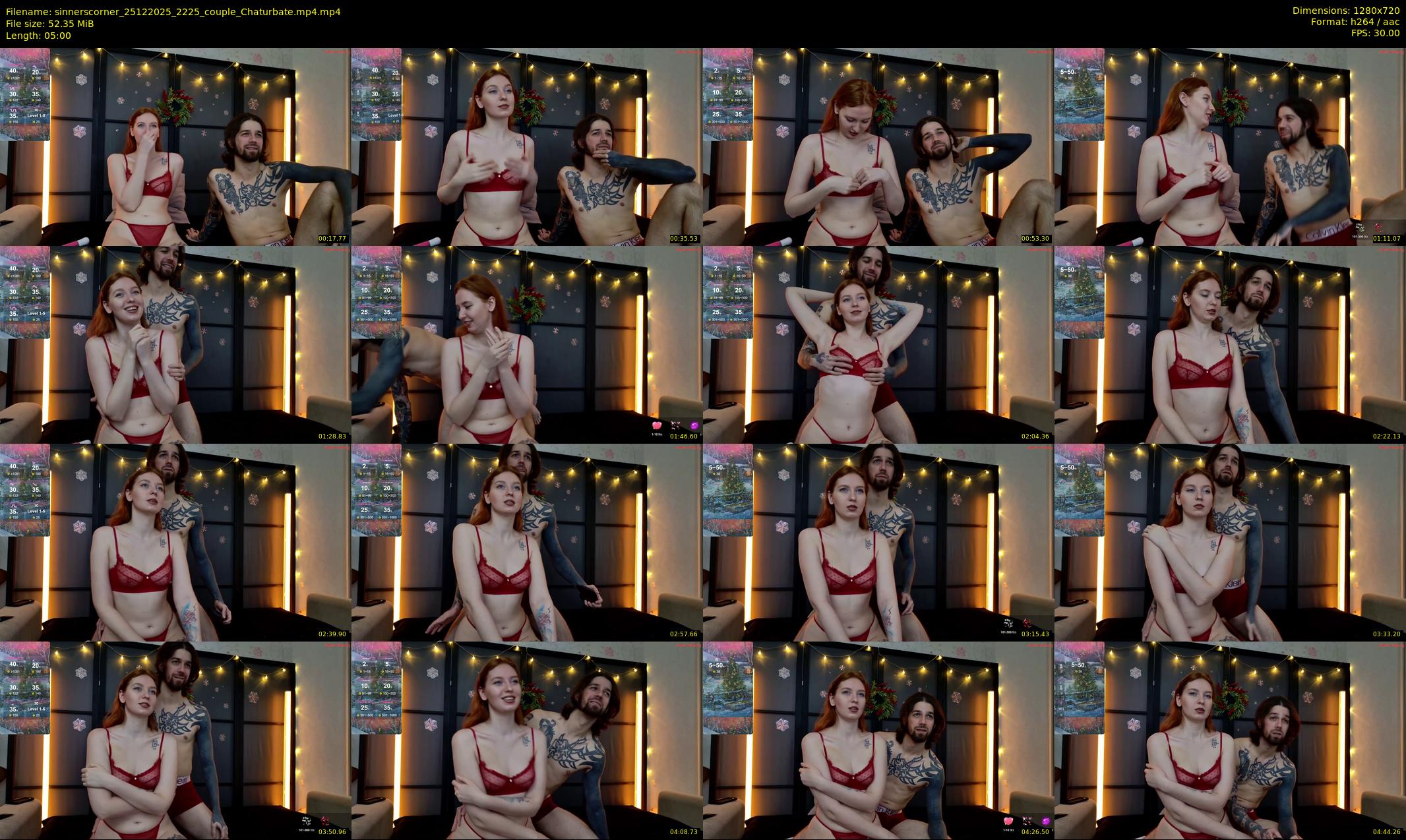 sinnerscorner — 5 minute Chaturbate couple cam show recording, 720p, Dec 25, 2025