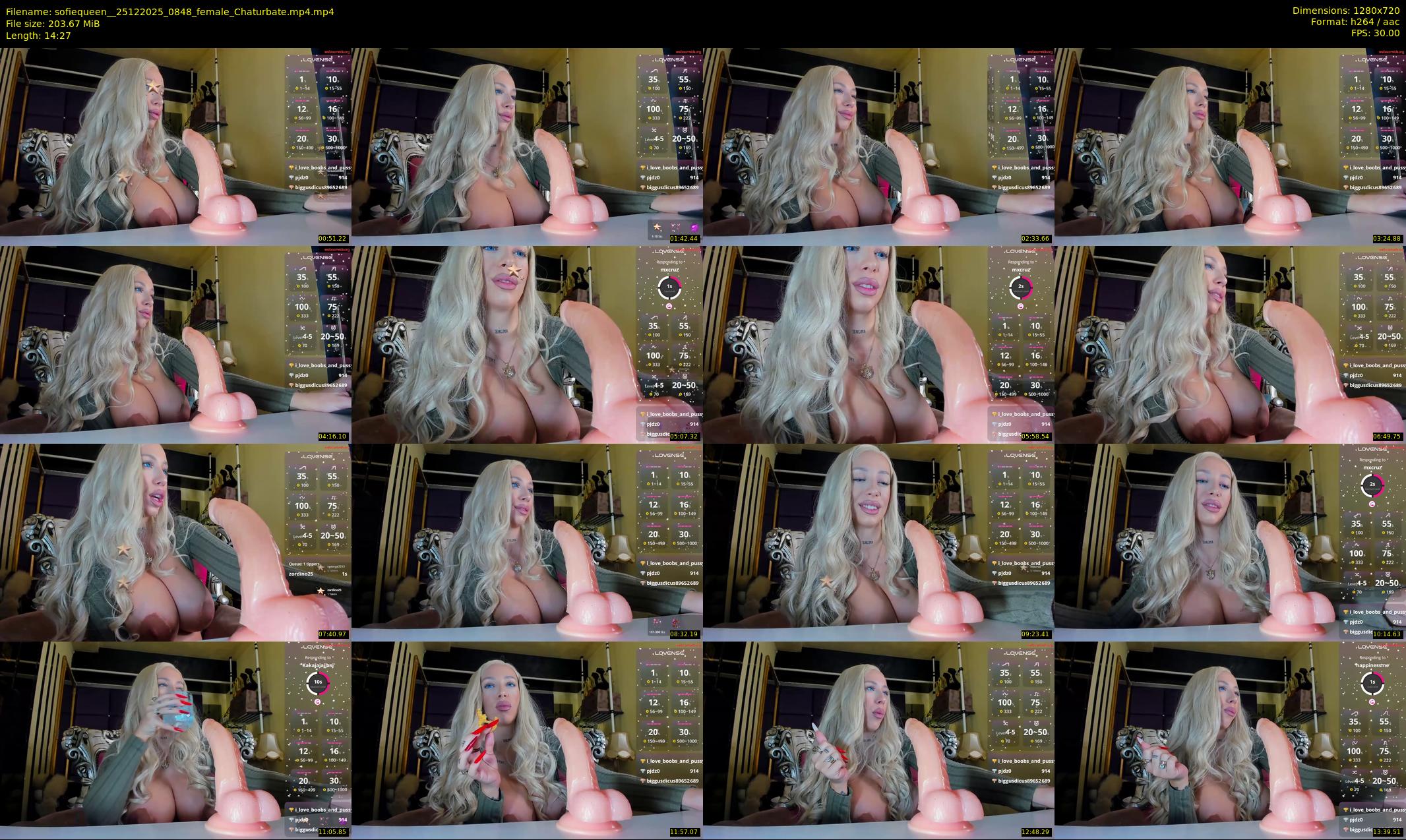 sofiequeen_ — 15 minute Chaturbate female cam show recording, 720p, Dec 25, 2025