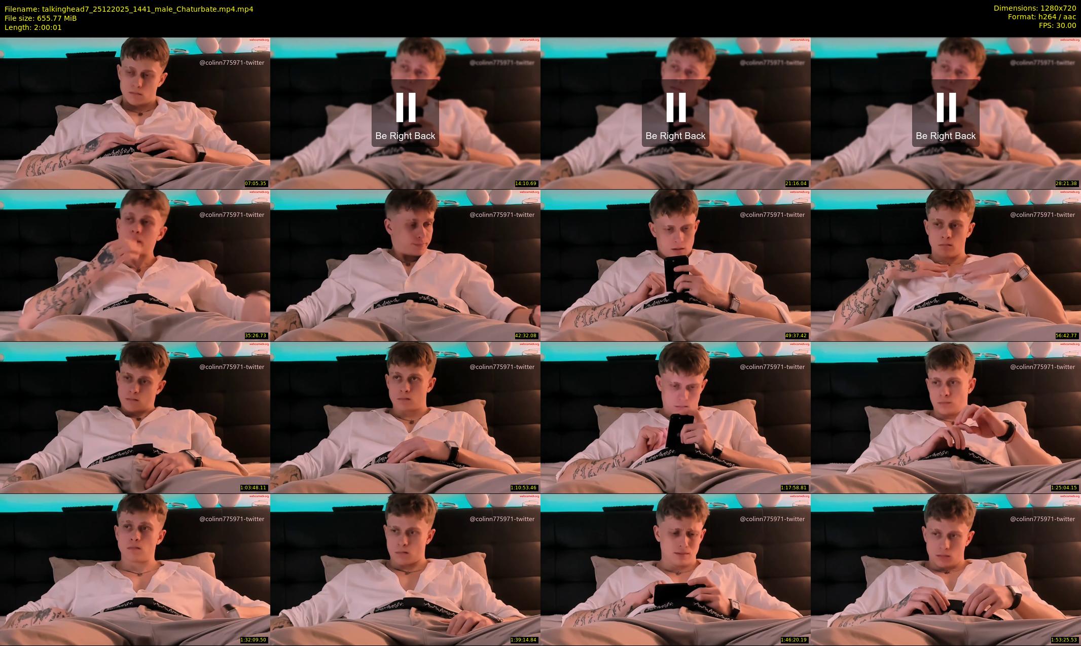 talkinghead7 — 121 minute Chaturbate male cam show recording, 720p, Dec 25, 2025