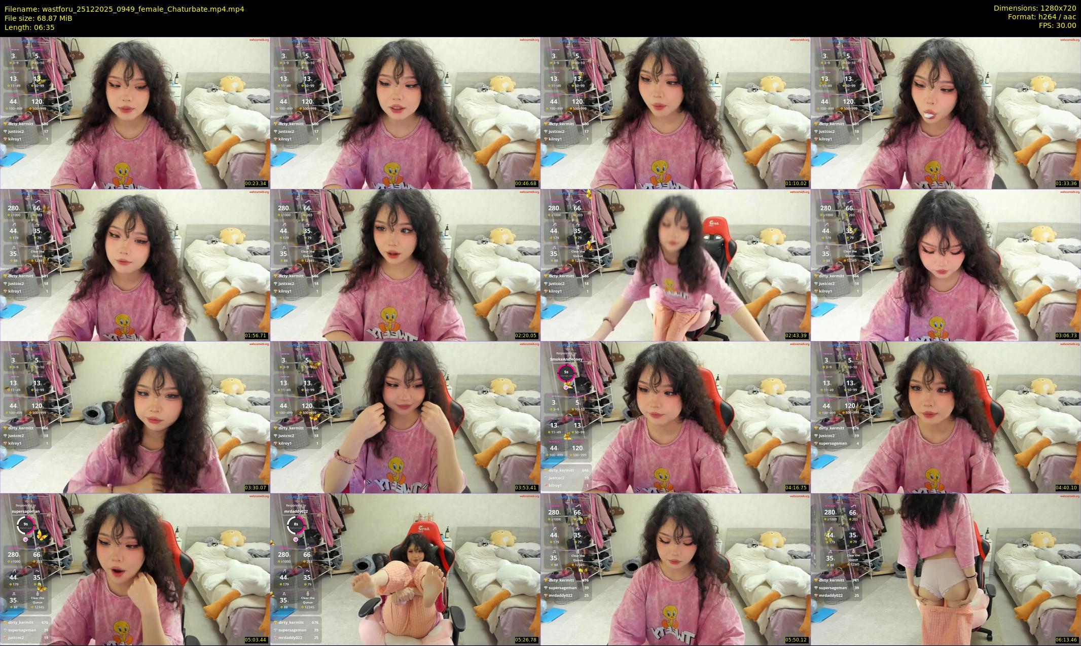 wastforu — 7 minute Chaturbate female cam show recording, 720p, Dec 25, 2025