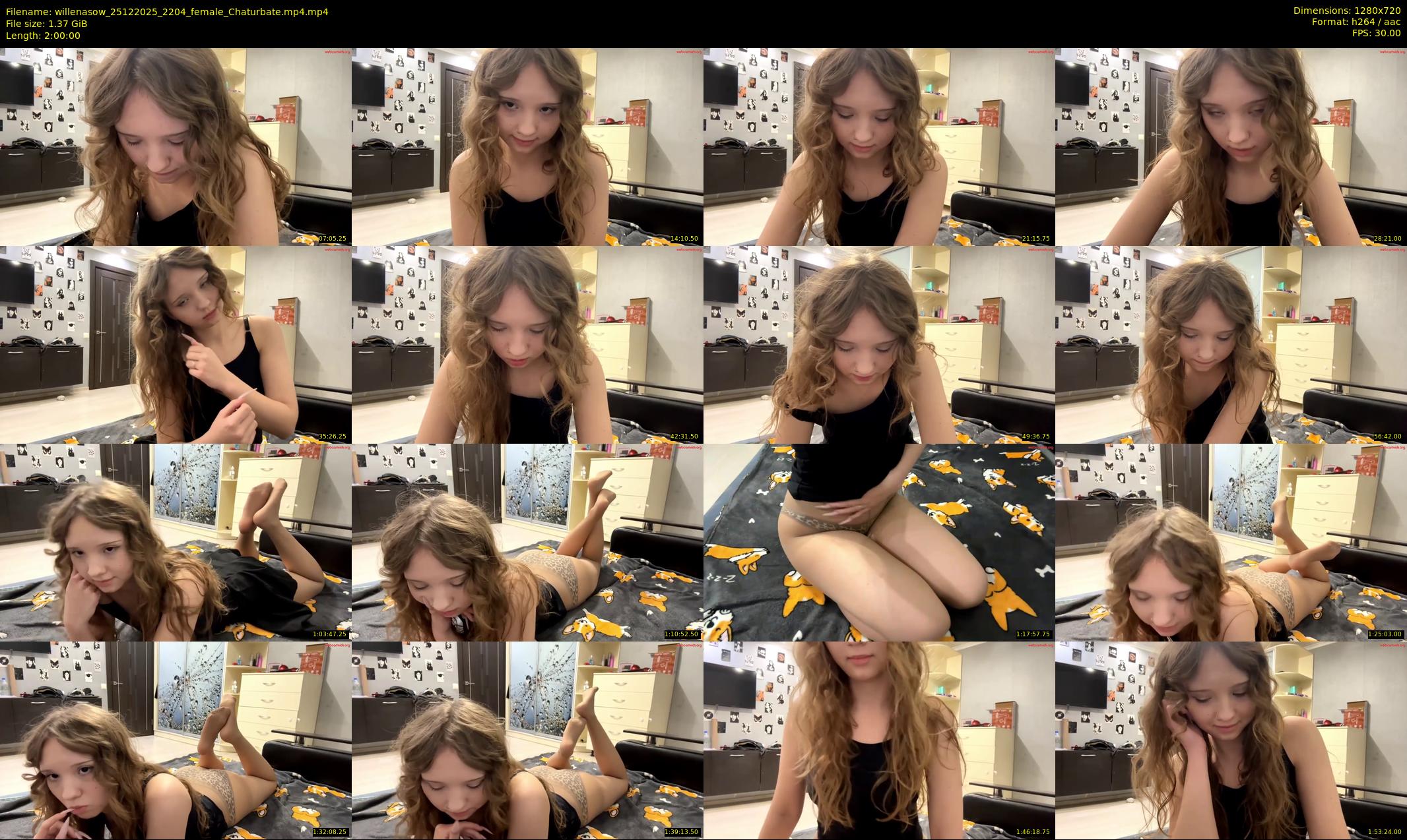 willenasow — 120 minute Chaturbate female cam show recording, 720p, Dec 25, 2025