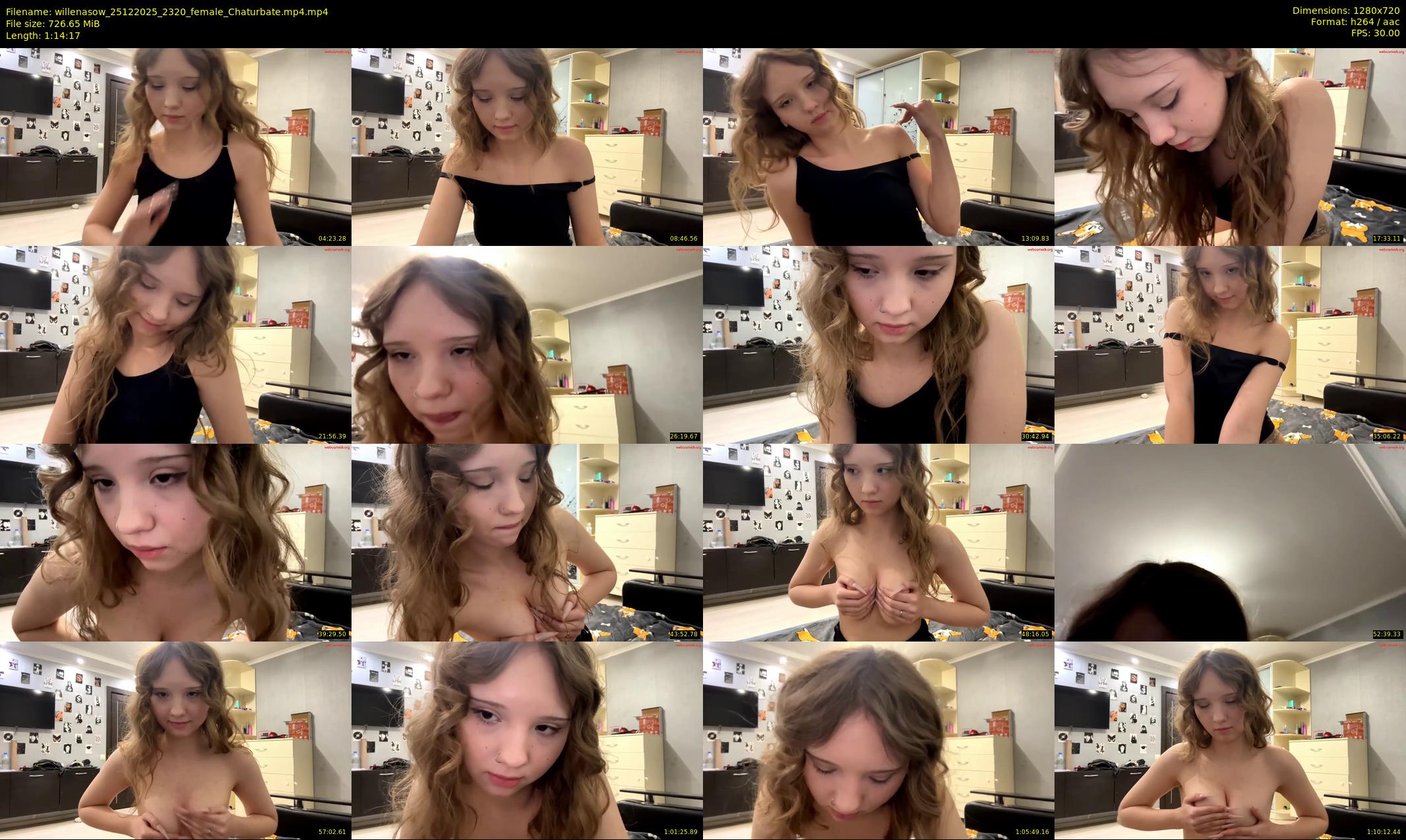willenasow — 75 minute Chaturbate female cam show recording, 720p, Dec 25, 2025