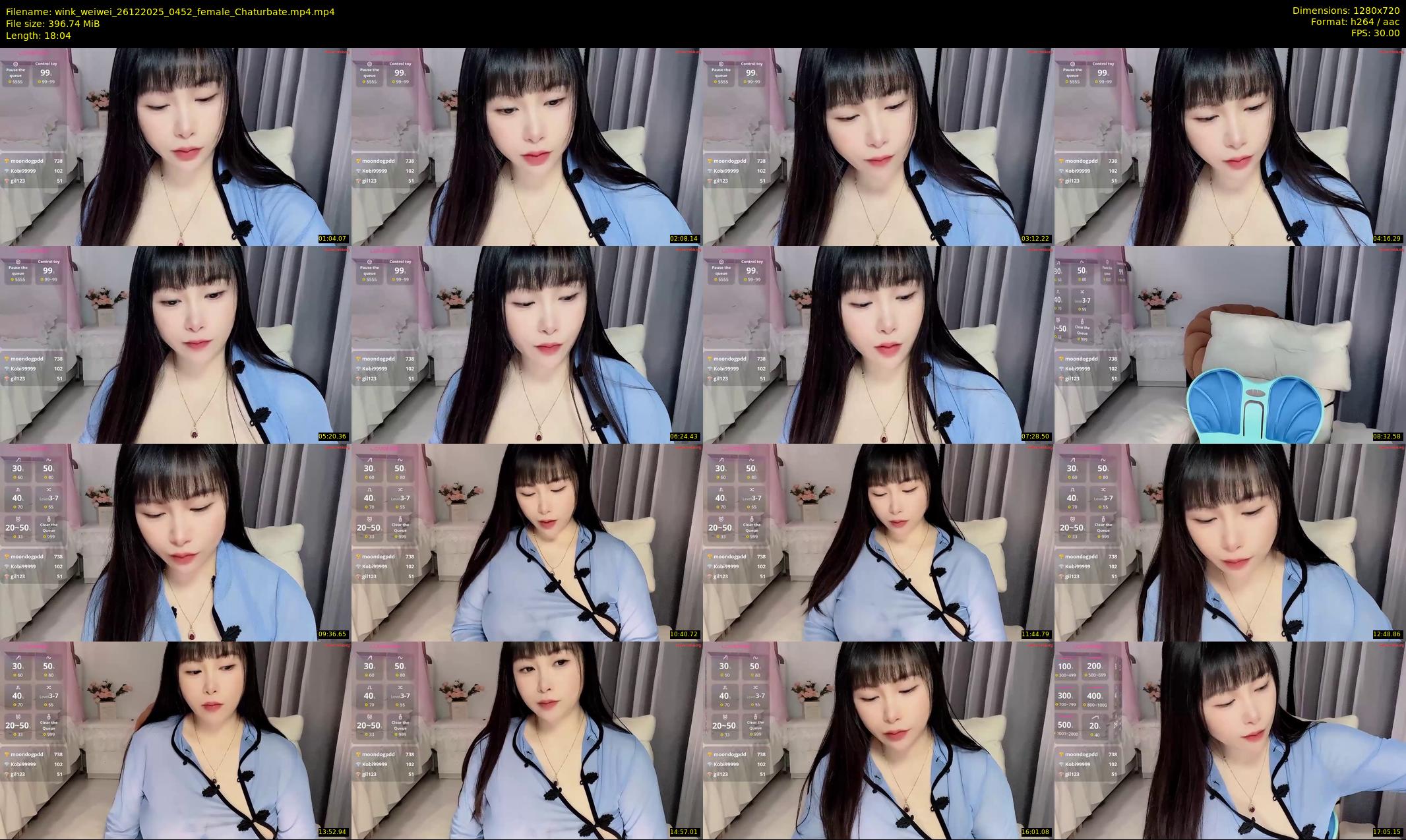 wink_weiwei — 19 minute Chaturbate female cam show recording, 720p, Dec 26, 2025