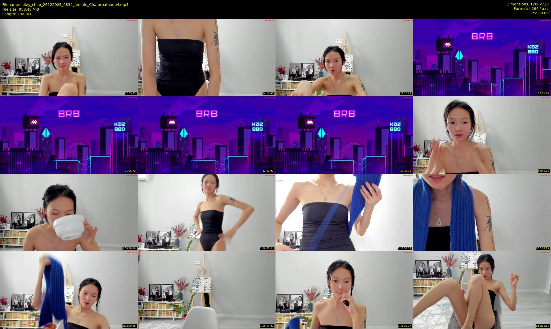 ailey_chao — 121 minute Chaturbate female cam show recording, 720p, Dec 26, 2025