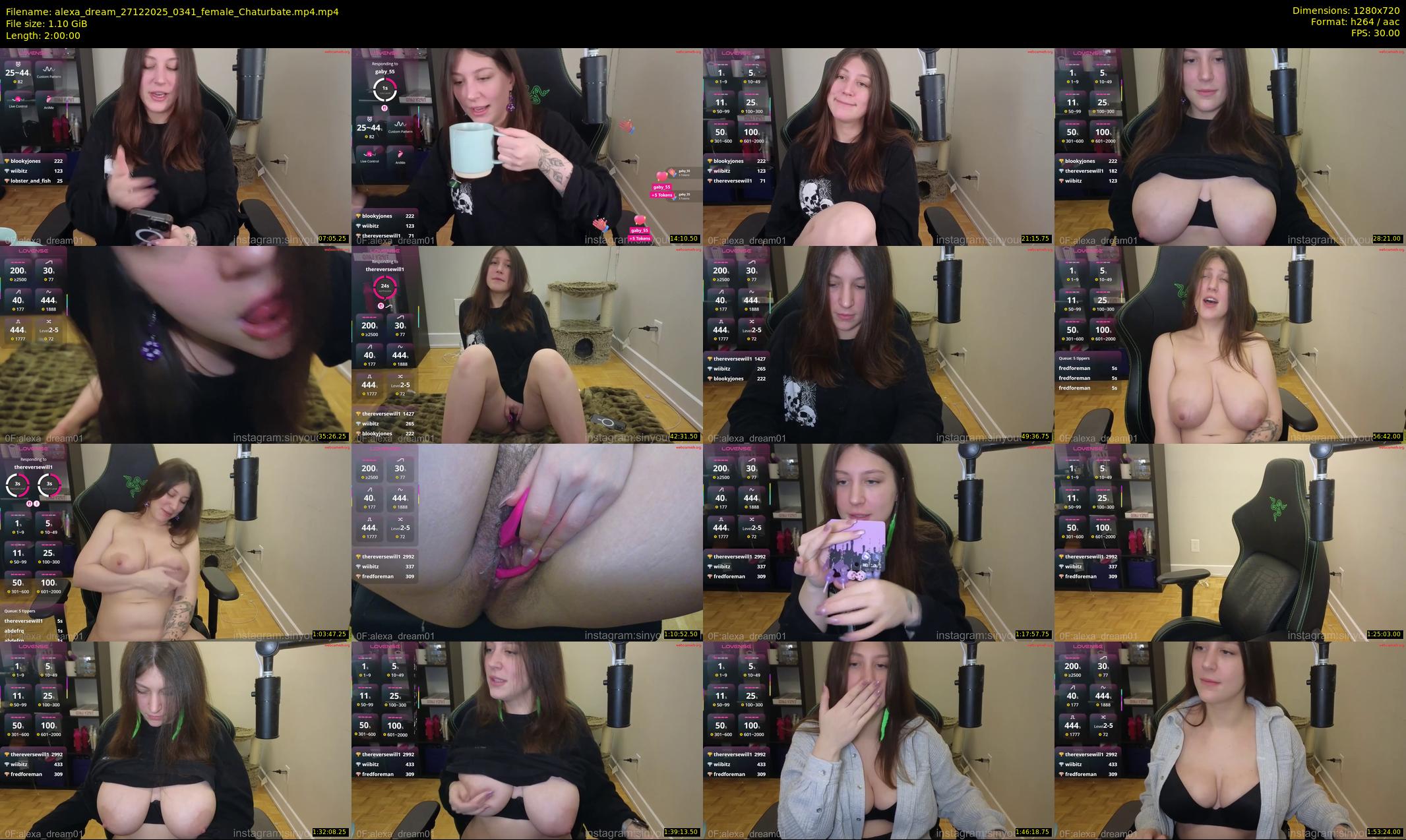 alexa_dream — 120 minute Chaturbate female cam show recording, 720p, Dec 27, 2025