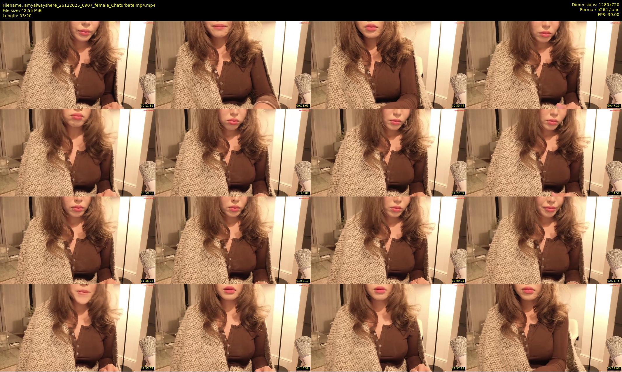 amyalwayshere — 4 minute Chaturbate female cam show recording, 720p, Dec 26, 2025