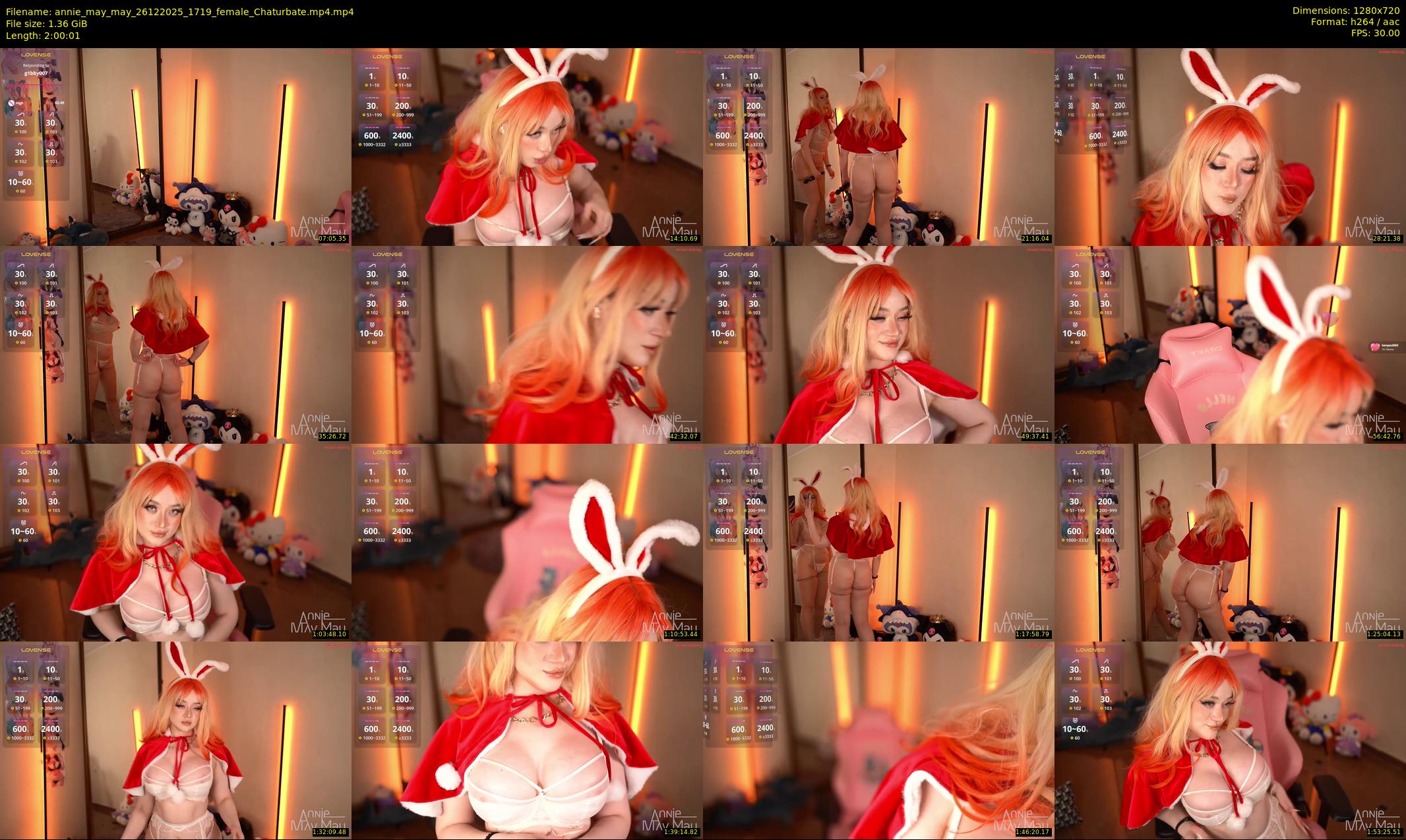 annie_may_may — 121 minute Chaturbate female cam show recording, 720p, Dec 26, 2025