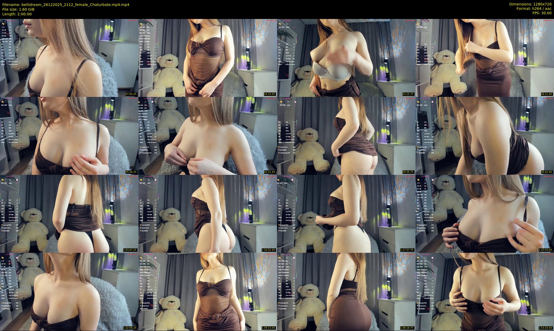 bellidream — 120 minute Chaturbate female cam show recording, 720p, Dec 26, 2025