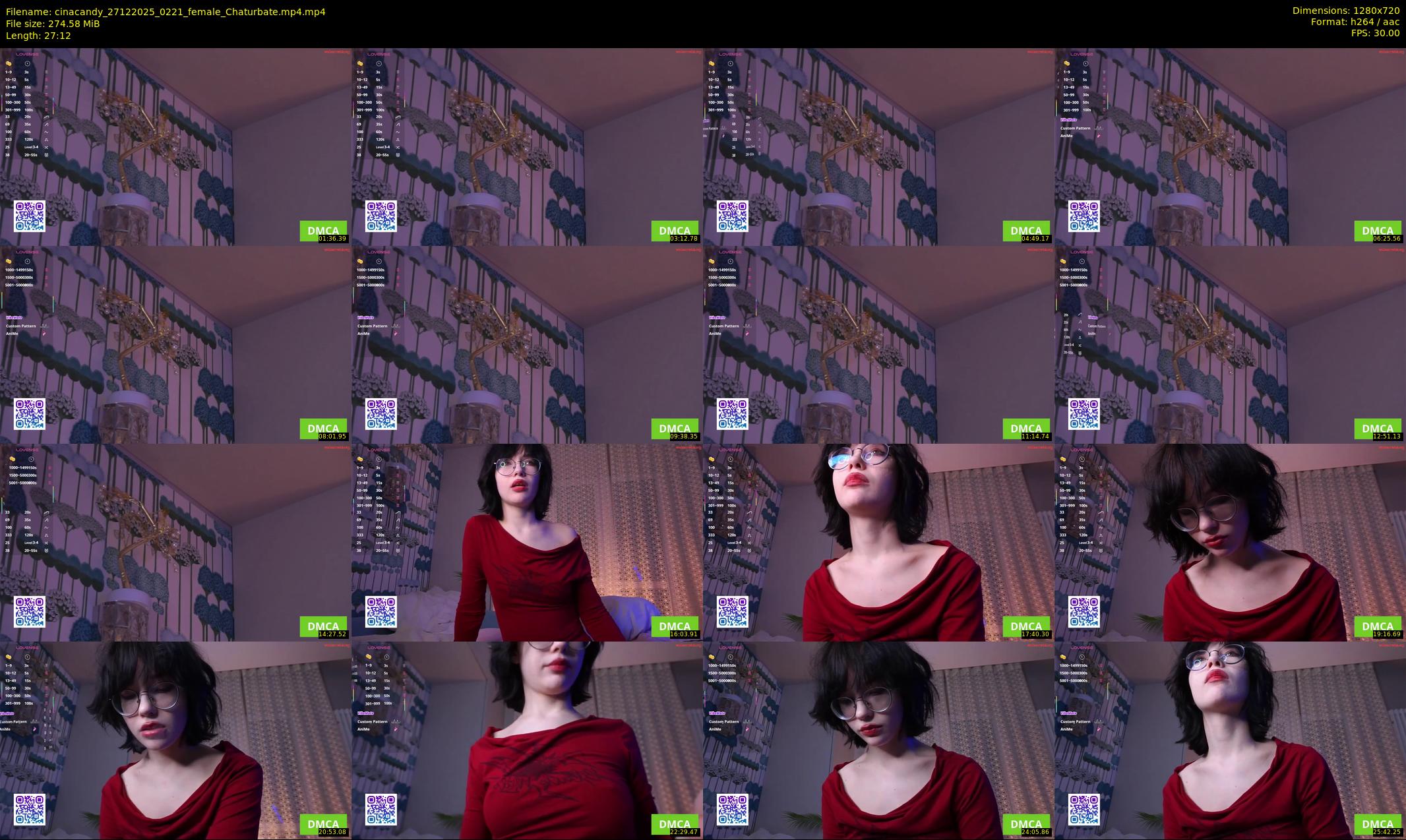 cinacandy — 28 minute Chaturbate female cam show recording, 720p, Dec 27, 2025