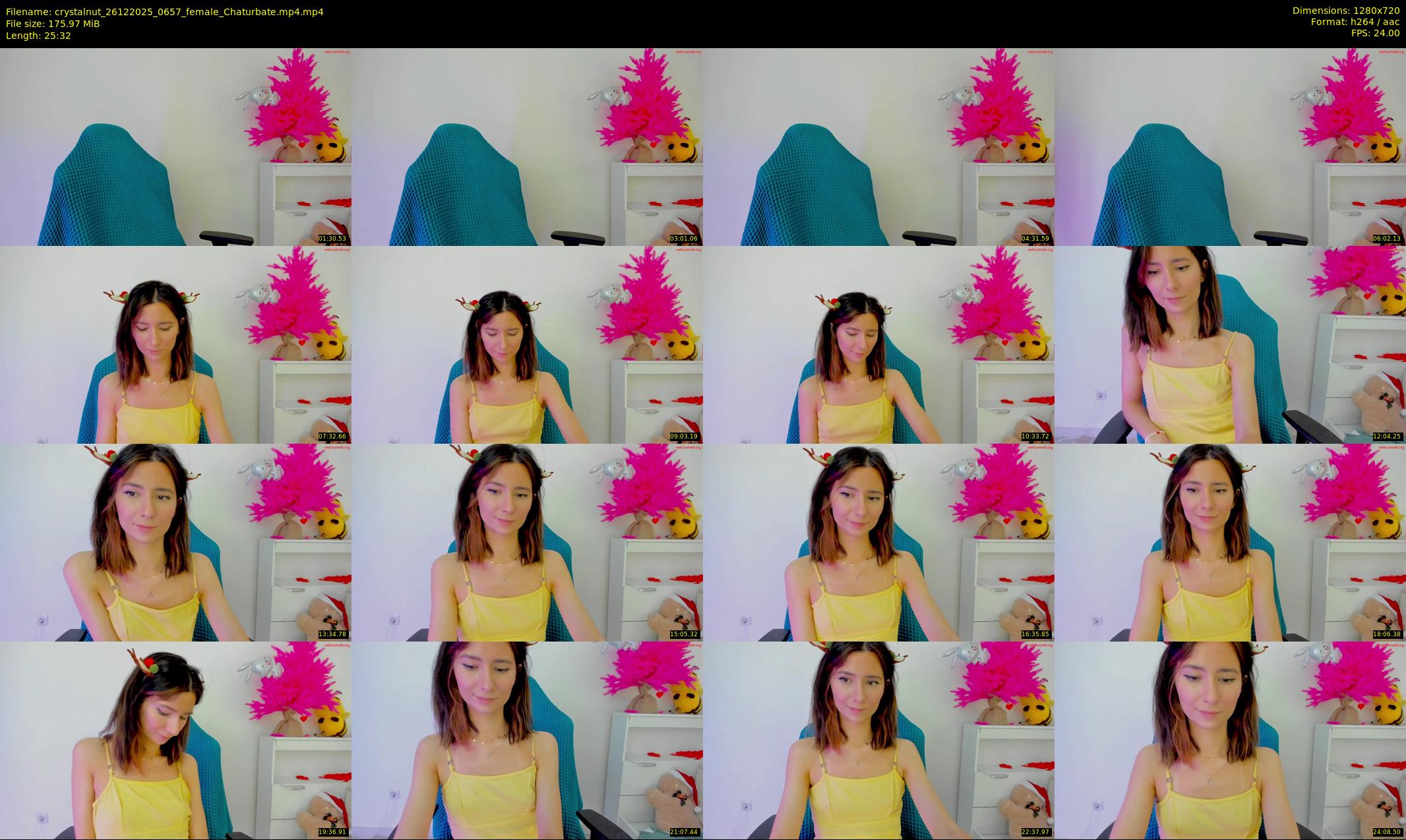 crystalnut — 26 minute Chaturbate female cam show recording, 720p, Dec 26, 2025