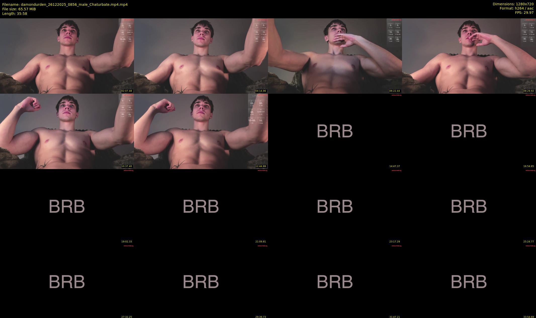 damondurden — 36 minute Chaturbate male cam show recording, 720p, Dec 26, 2025