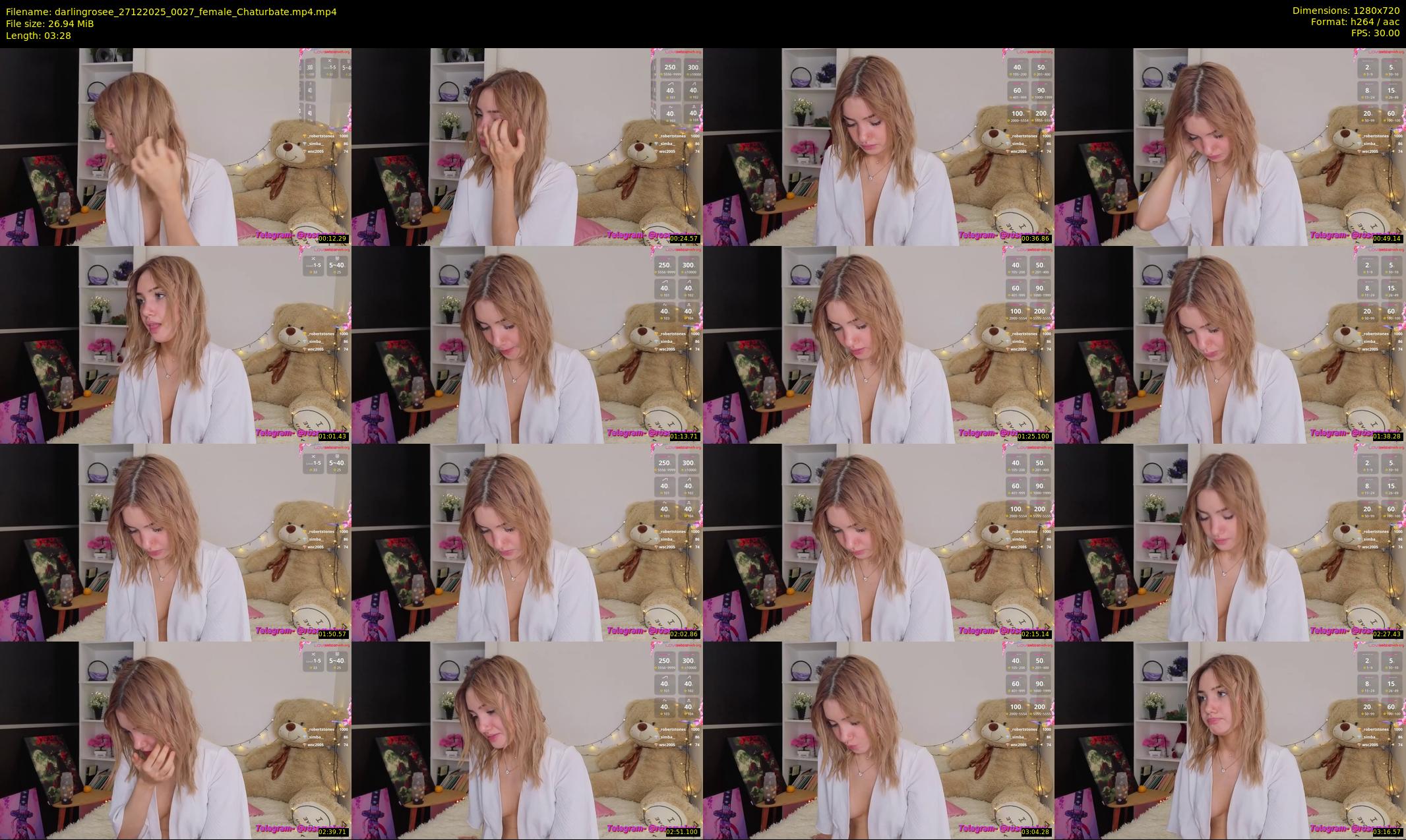 darlingrosee — 4 minute Chaturbate female cam show recording, 720p, Dec 27, 2025