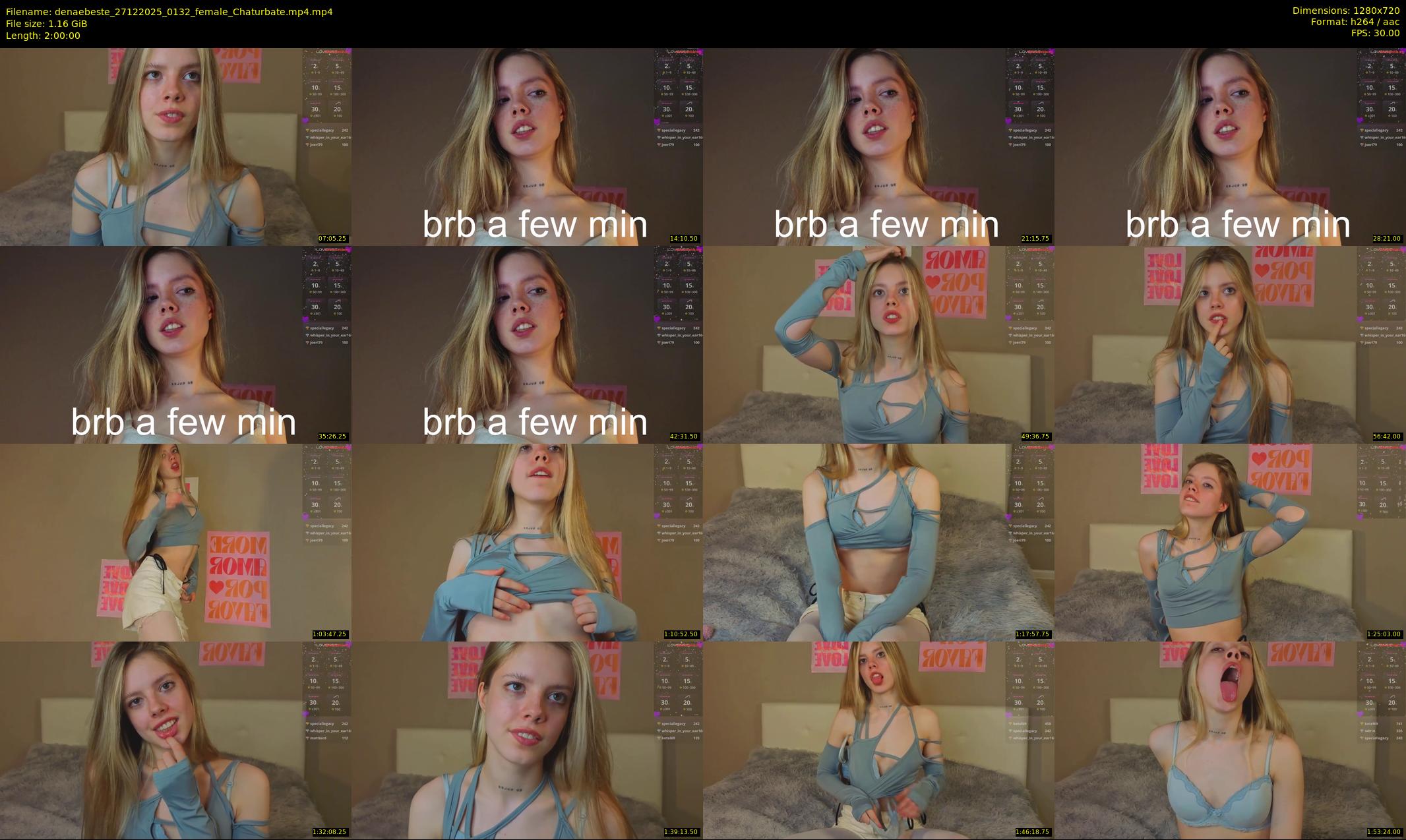 denaebeste — 120 minute Chaturbate female cam show recording, 720p, Dec 27, 2025