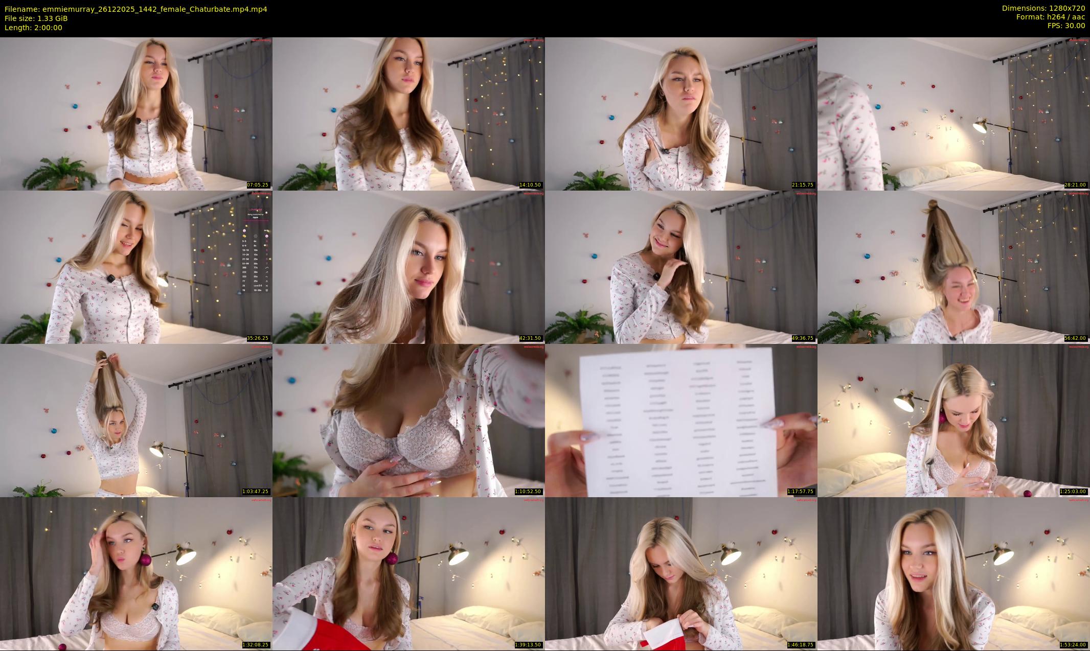 emmiemurray — 120 minute Chaturbate female cam show recording, 720p, Dec 26, 2025