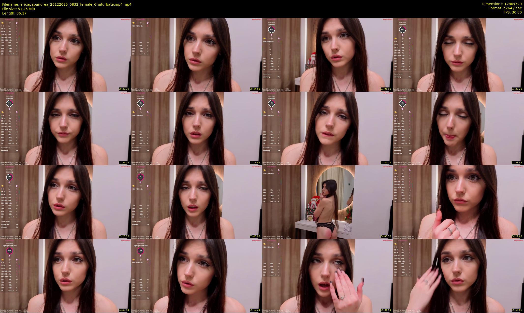 ericapapandrea — 7 minute Chaturbate female cam show recording, 720p, Dec 26, 2025